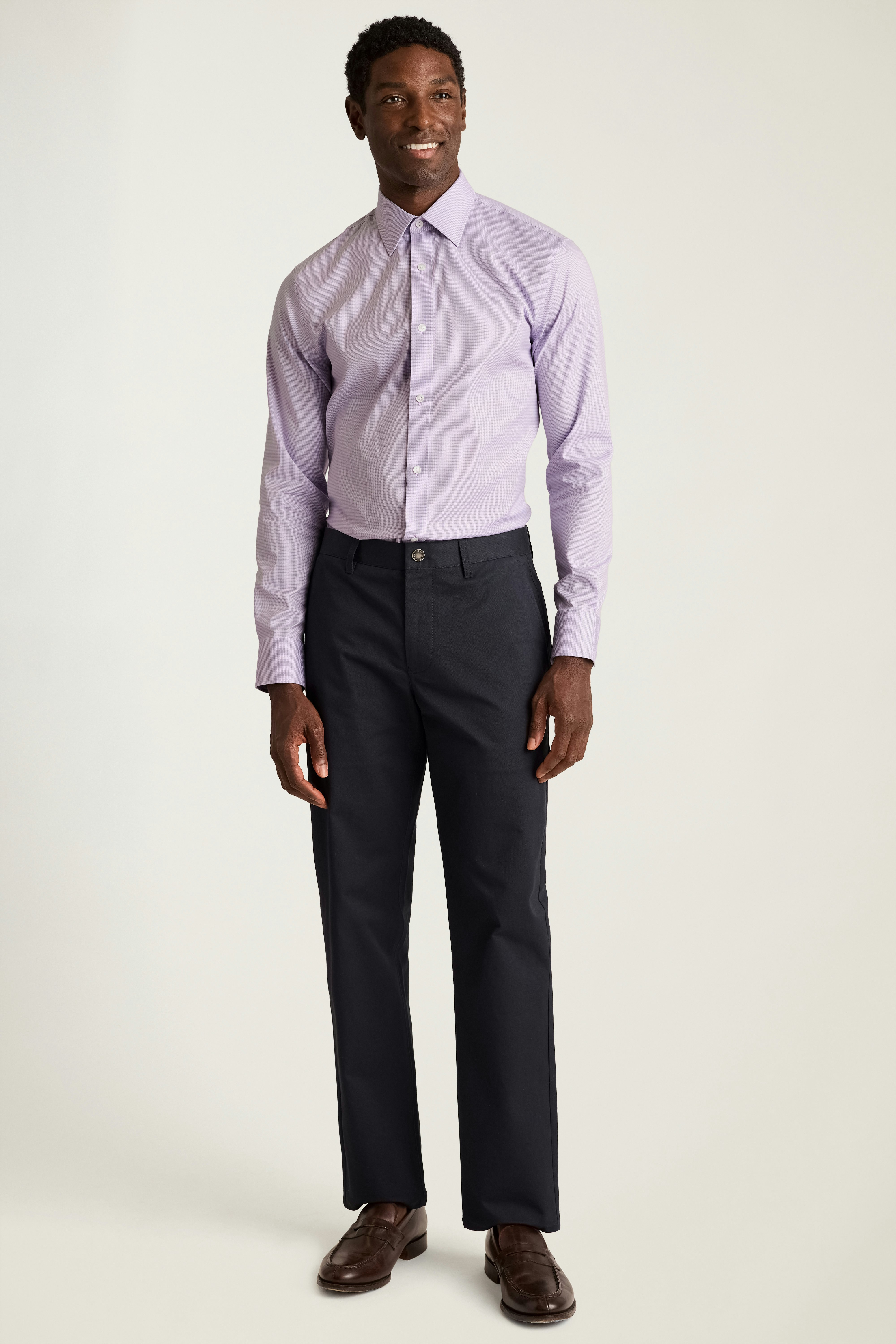 Weekday Warrior Dress Shirt lavender micro houndstooth