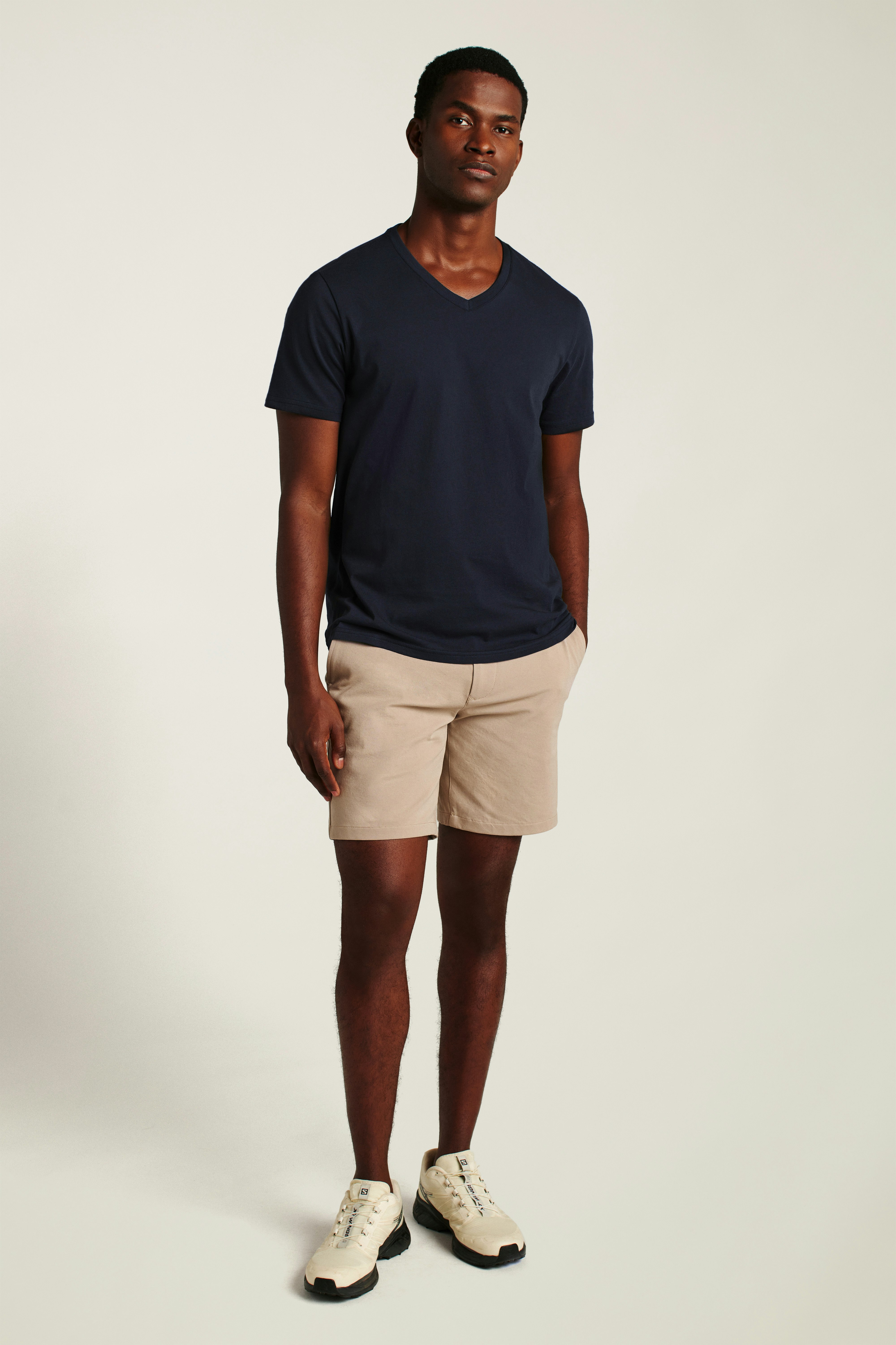 Forever Soft Cotton  V-Neck Tee navy