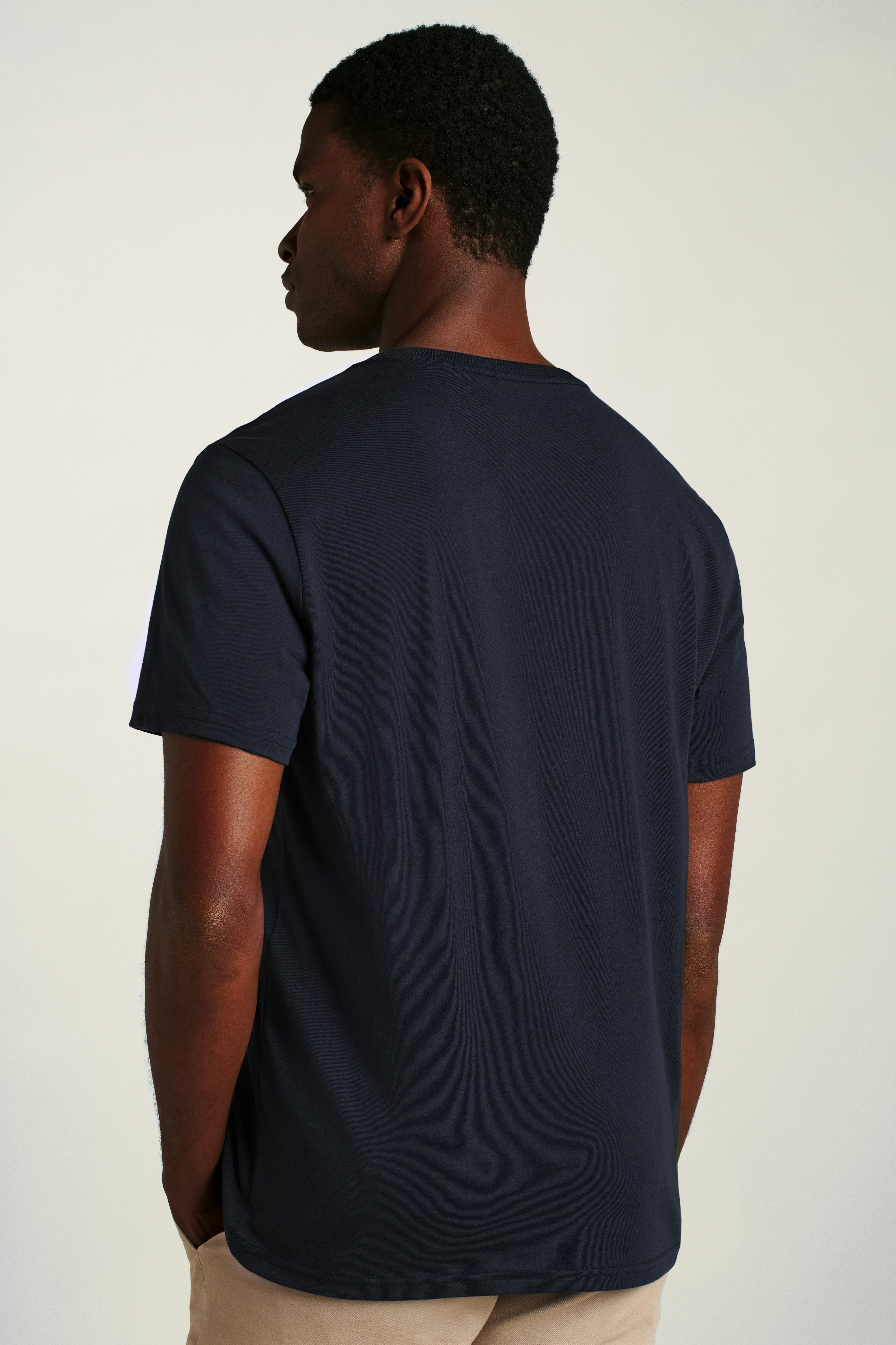 Forever Soft Cotton  V-Neck Tee navy