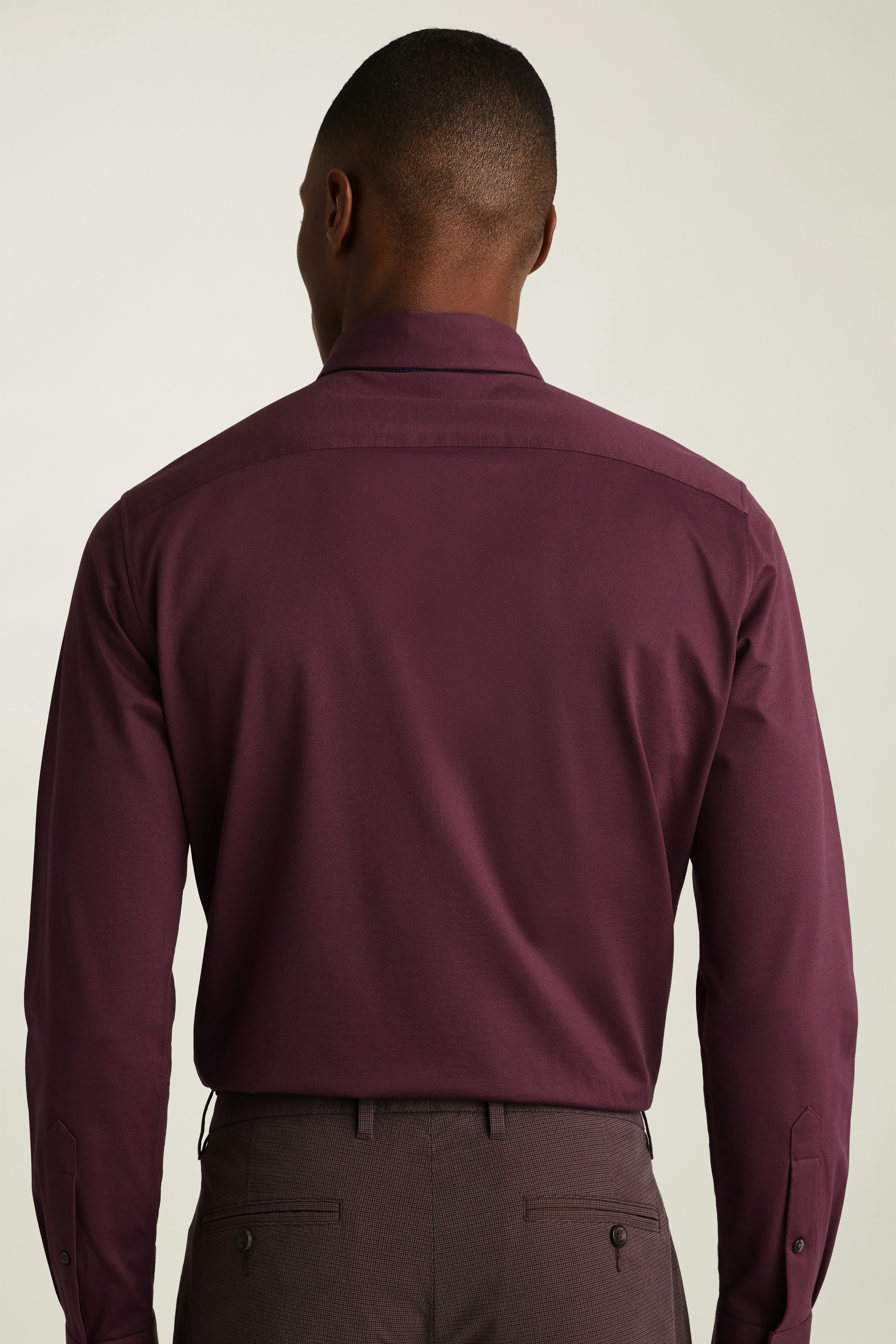 Tech Pique Button Down Shirt burgundy