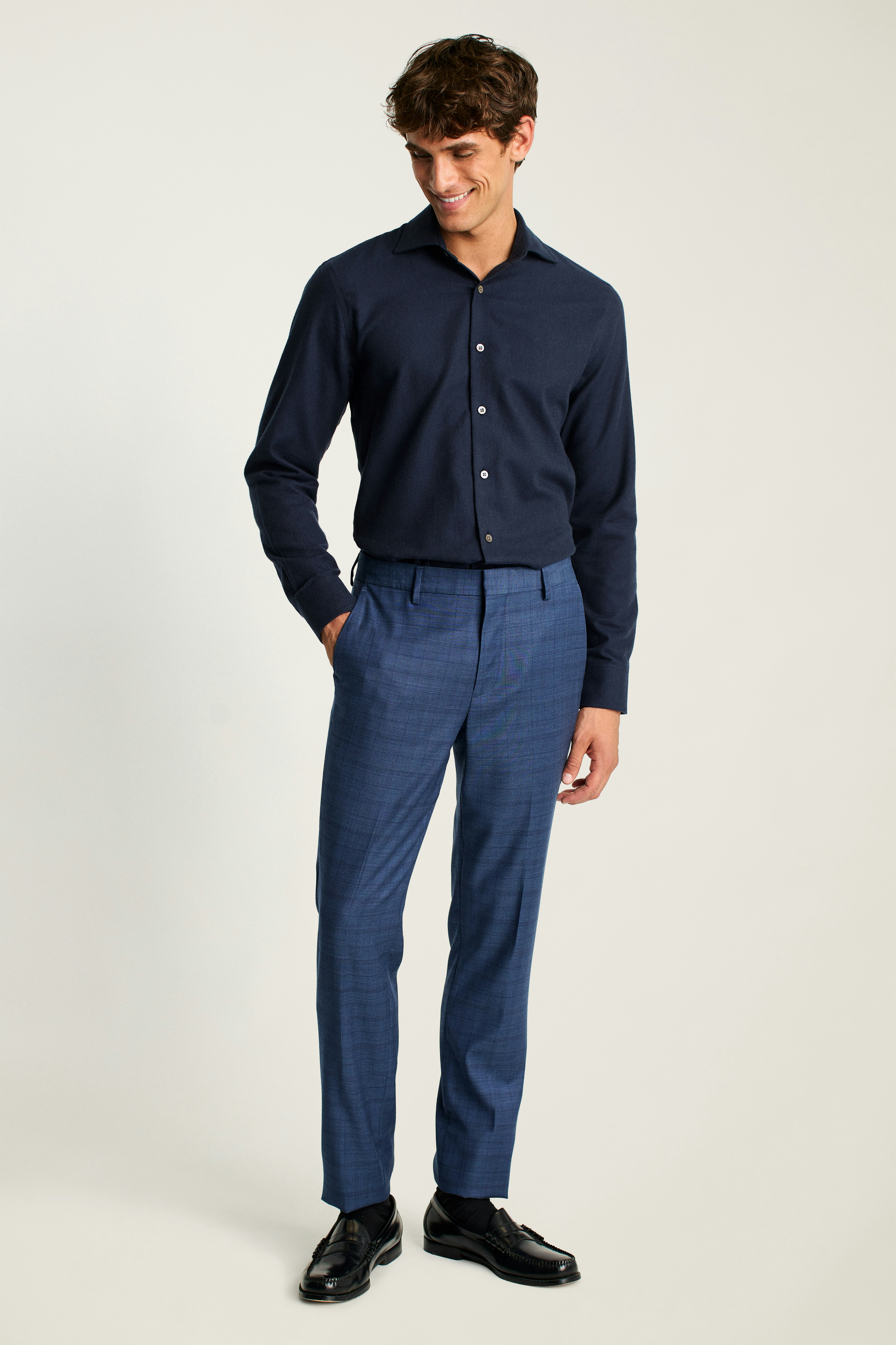 Jetsetter Premium Merino Dress Shirt navy blue