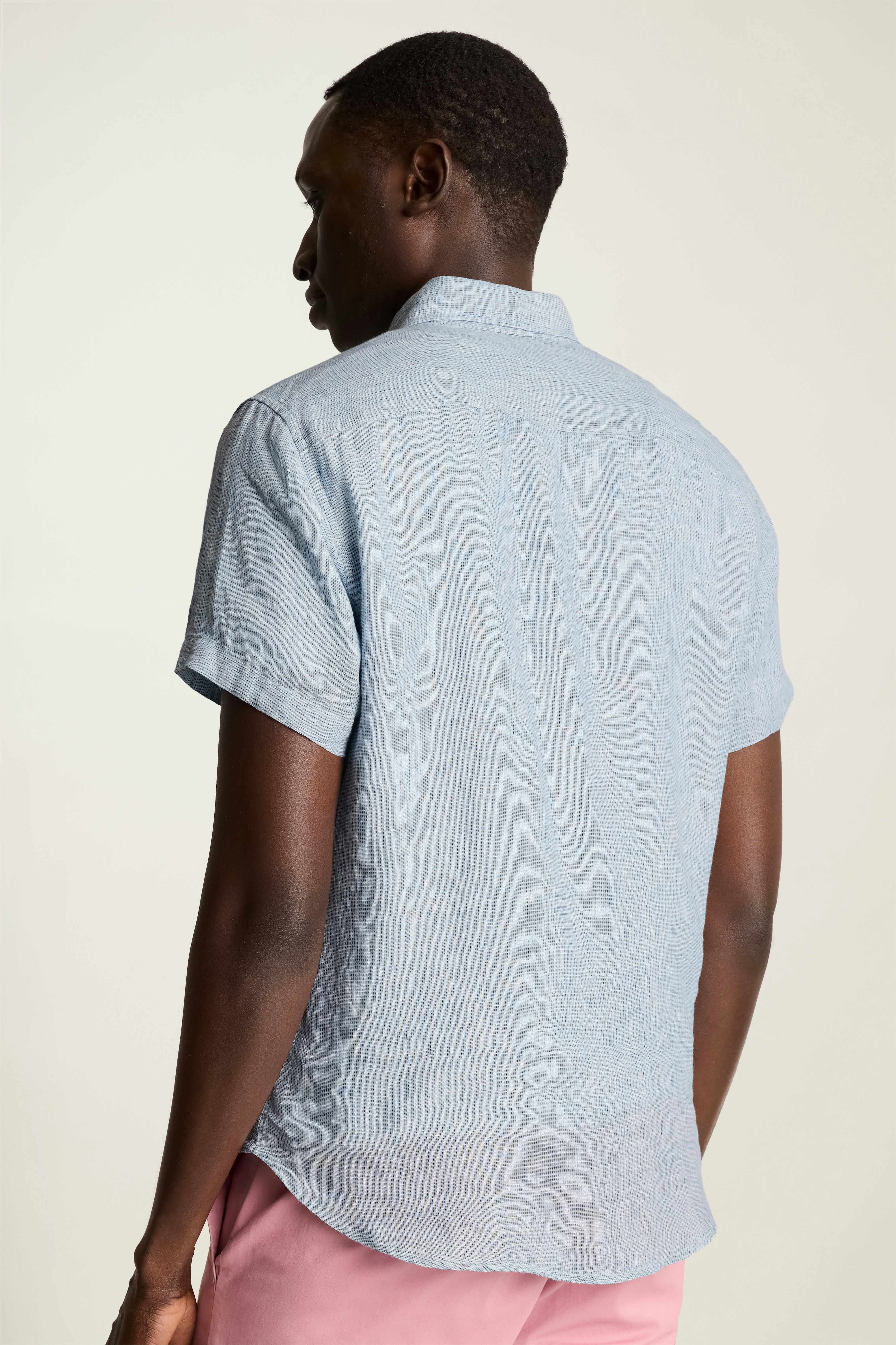 Riviera Linen Short Sleeve Shirt light blue sky