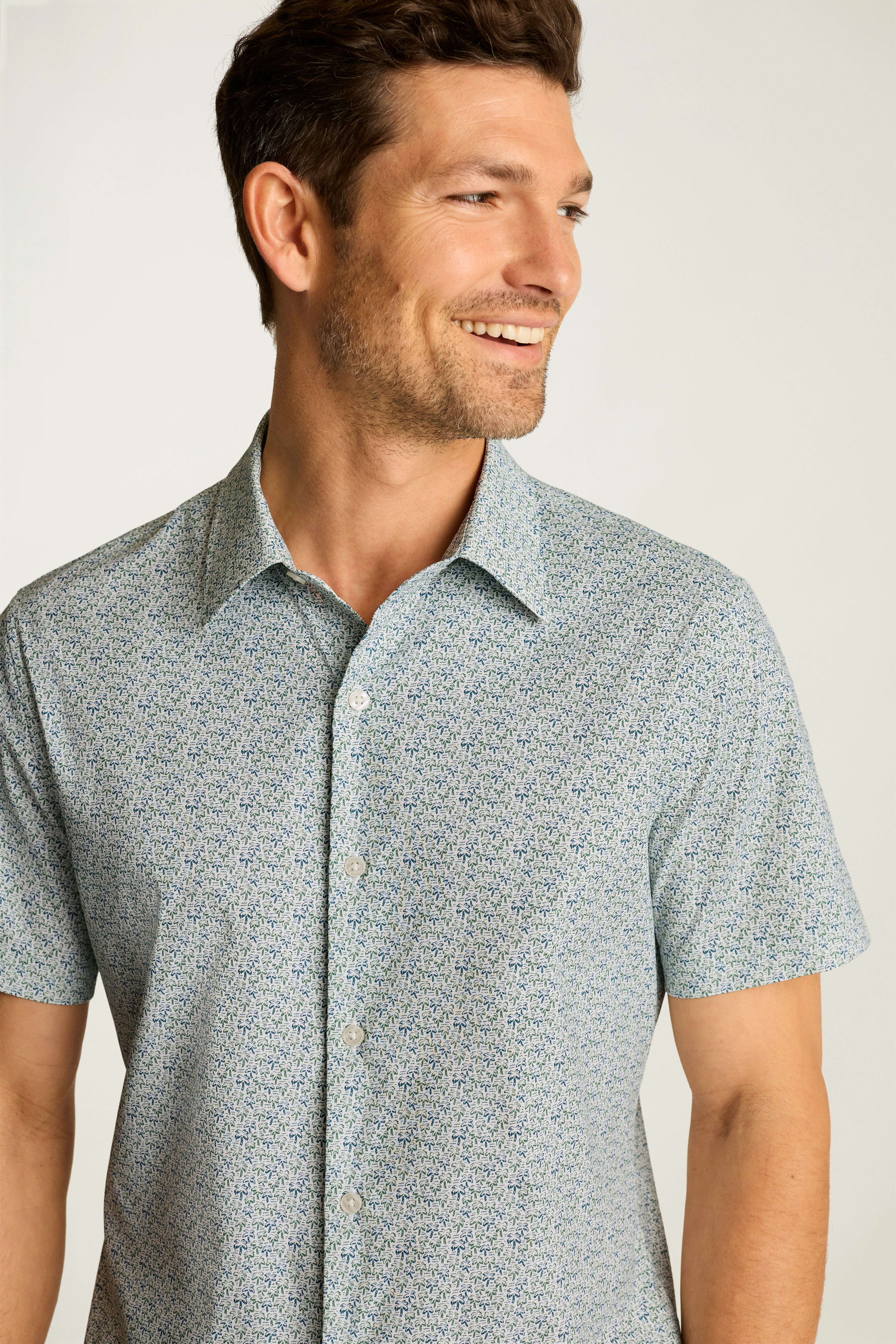 Tech Short Sleeve Shirt multi micro palms 3 Tech Short Sleeve Shirt multi micro palms