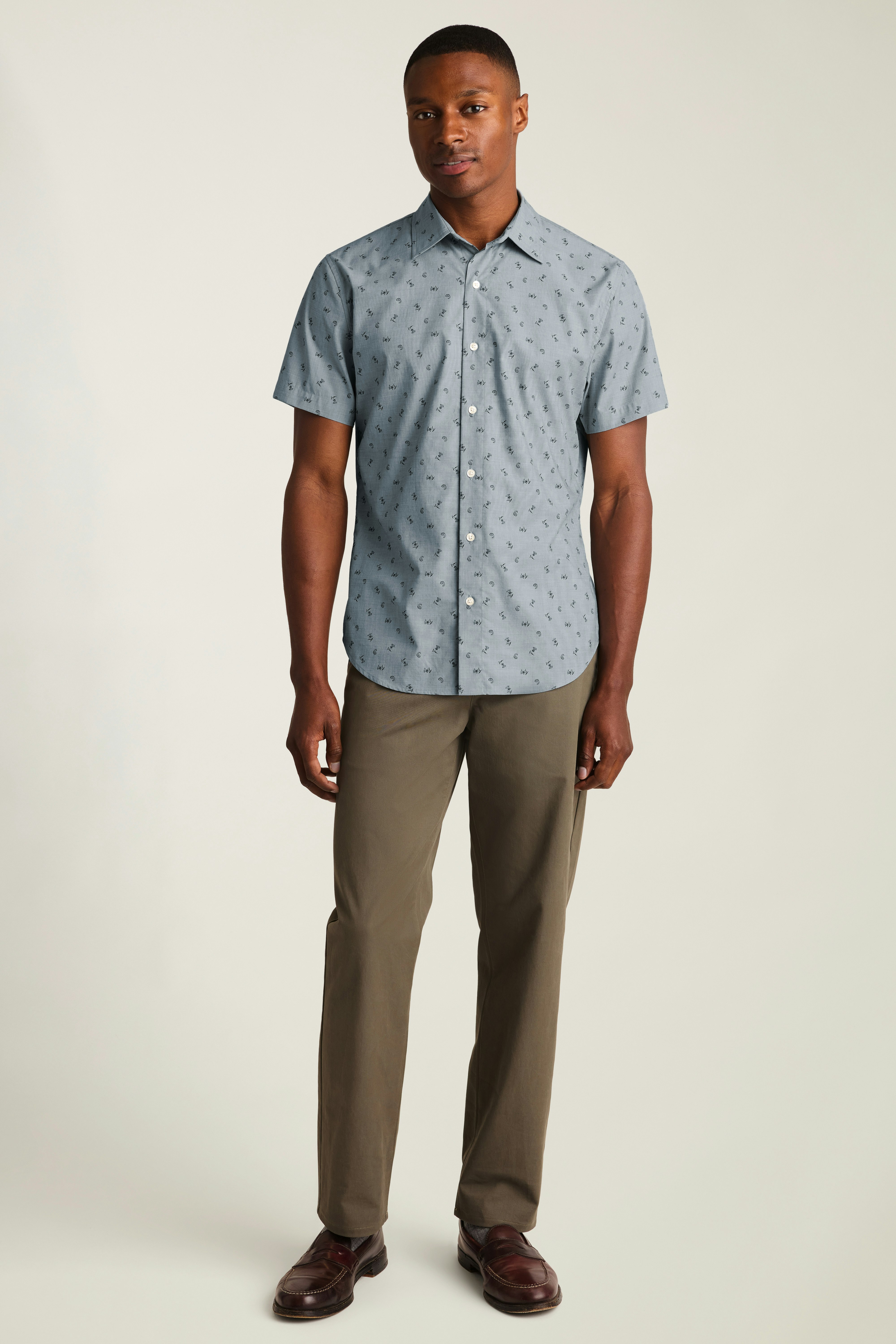 Riviera Short Sleeve Shirt blue paisley floral