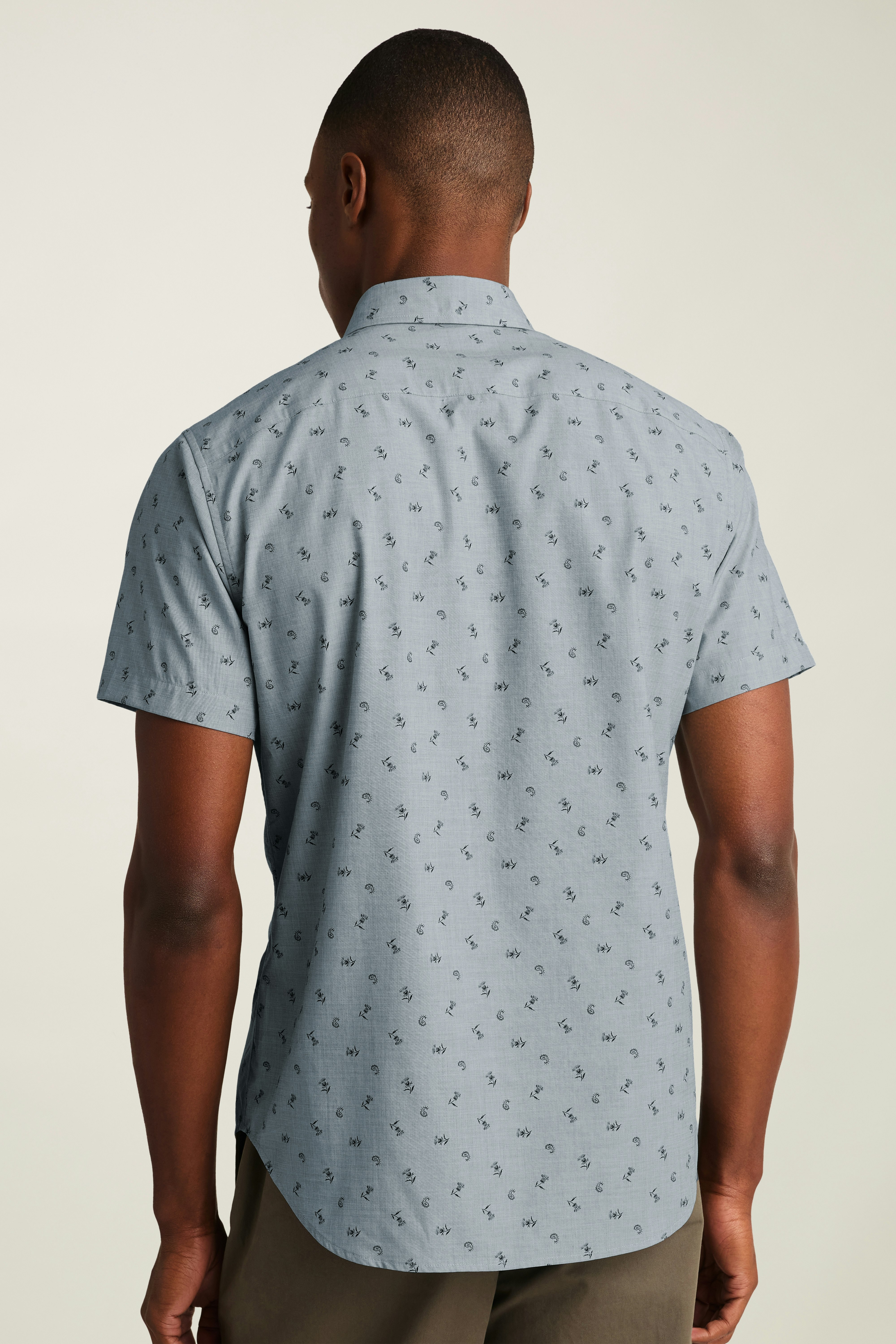 Riviera Short Sleeve Shirt blue paisley floral