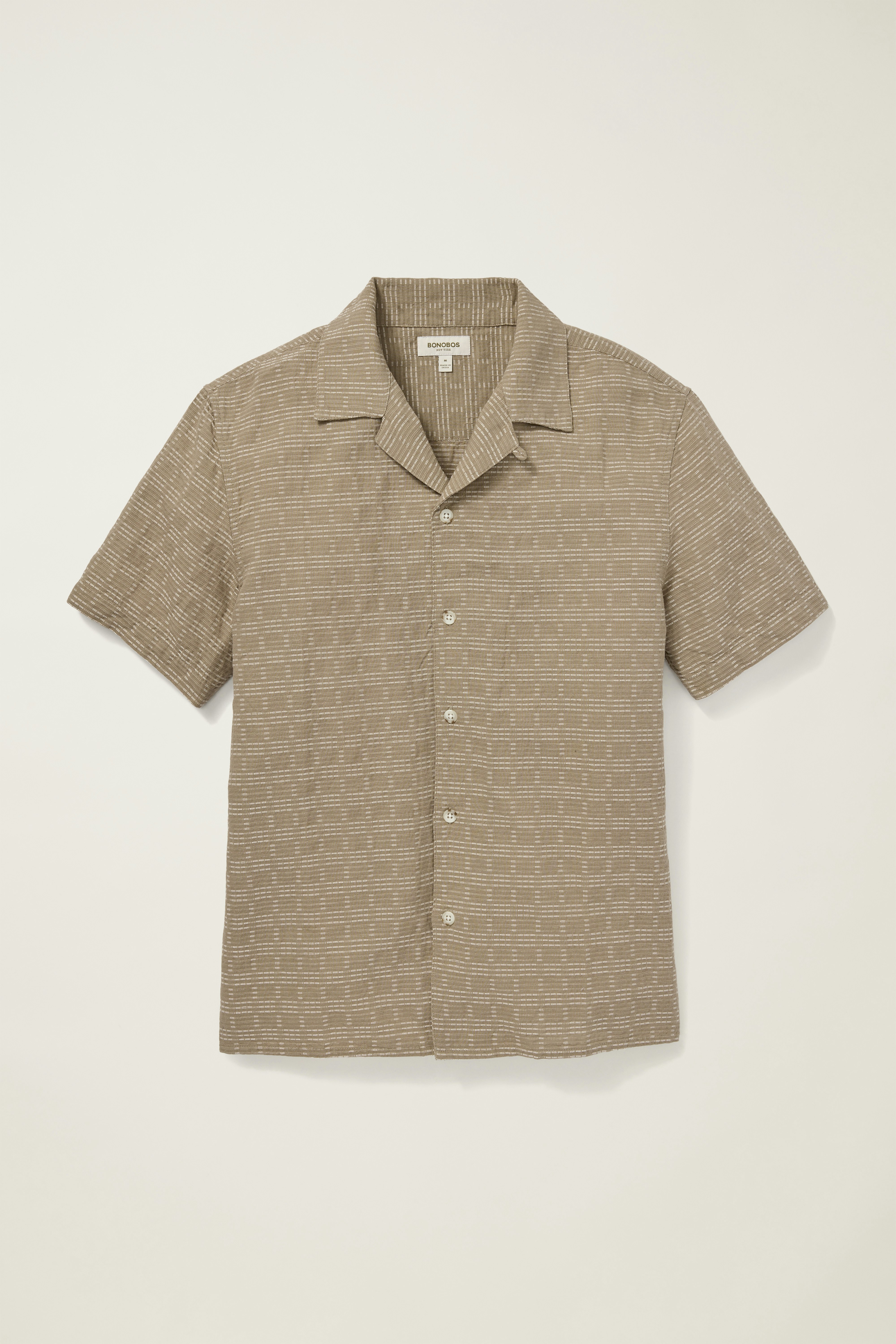 Riviera Cabana Shirt sand texture stripe
