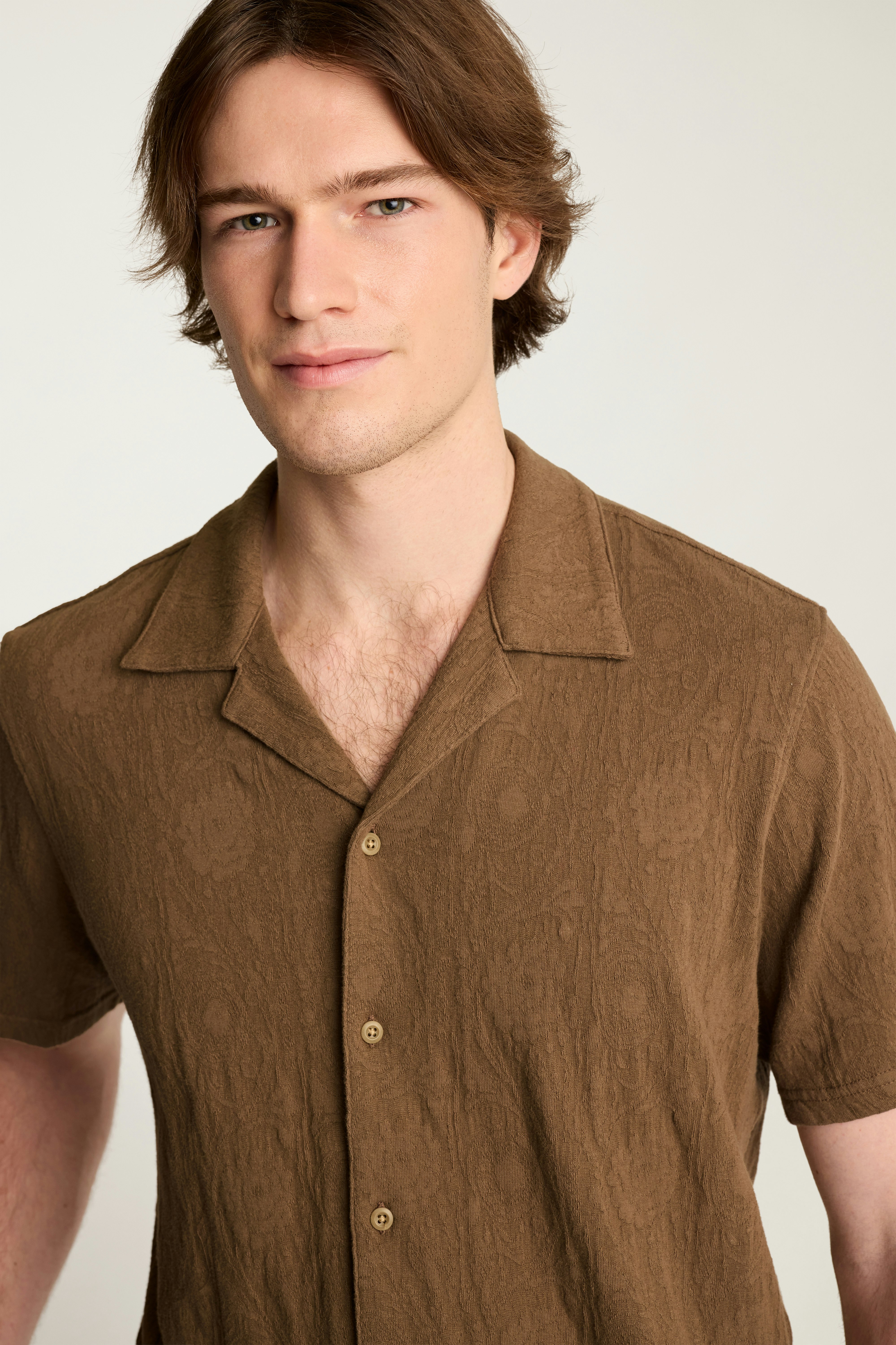 Resort Jacquard Cabana Shirt espresso brown 3 Resort Jacquard Cabana Shirt espresso brown