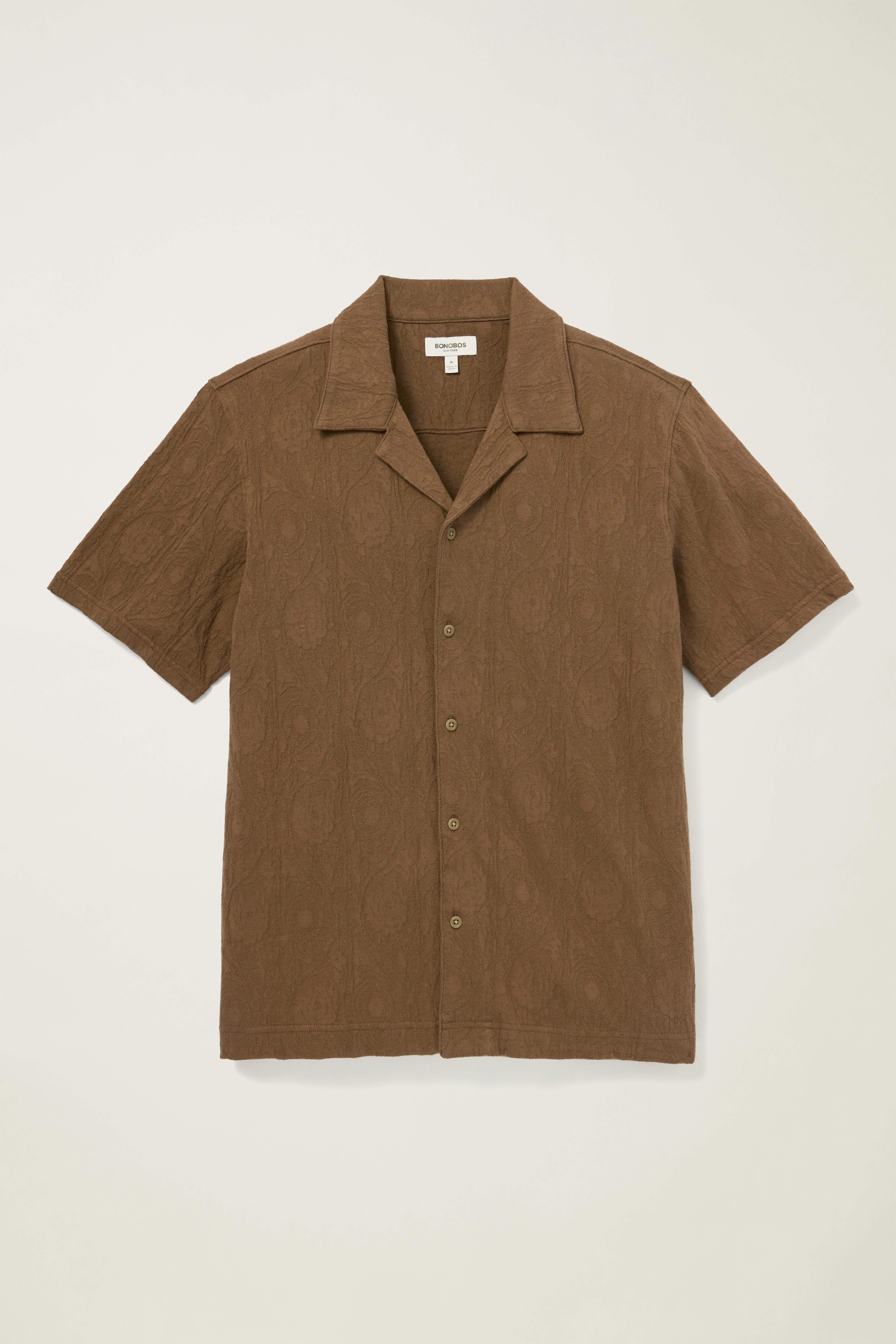 Resort Jacquard Cabana Shirt espresso brown 5 Resort Jacquard Cabana Shirt espresso brown
