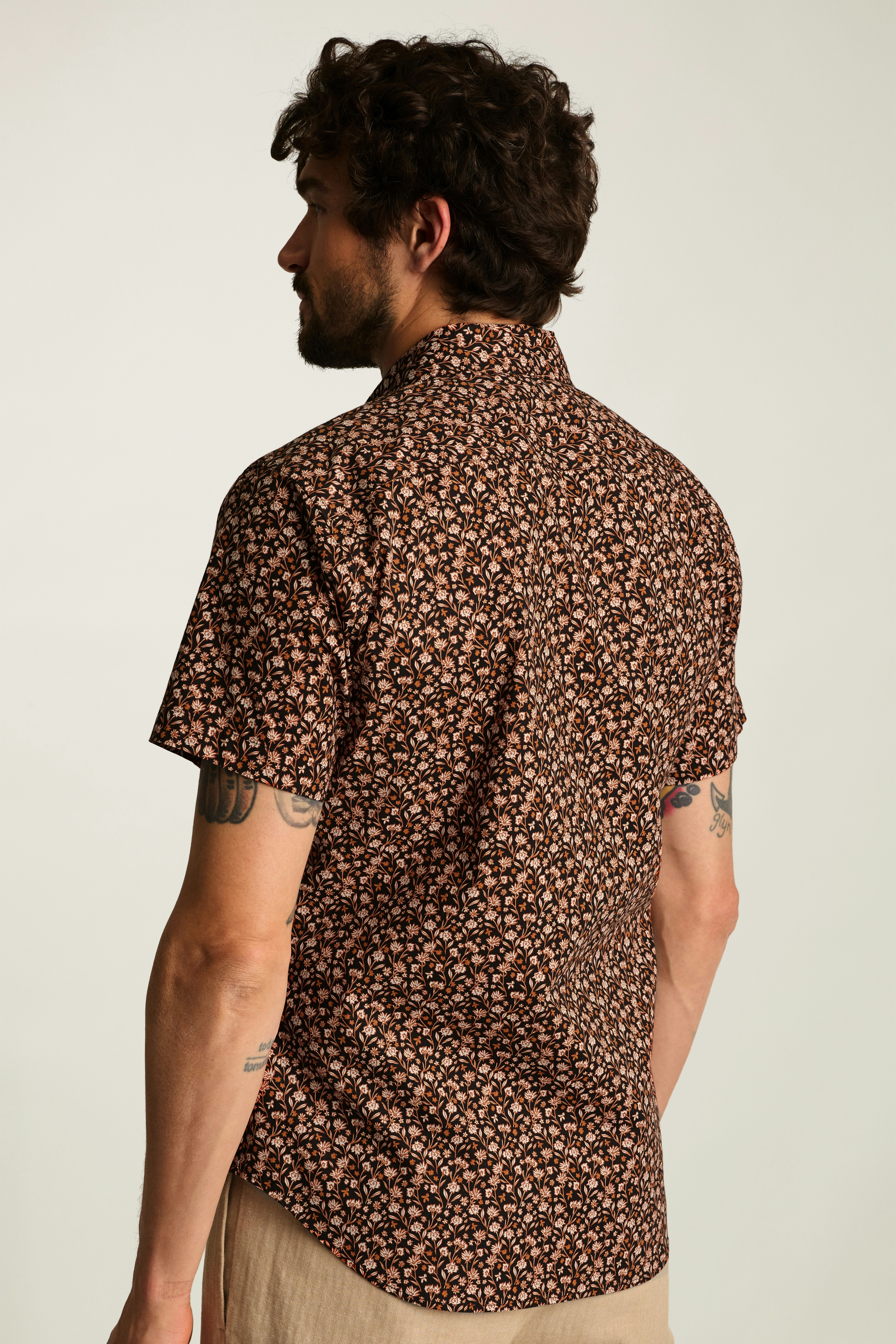 Riviera Short Sleeve Shirt black rust floral 4 Riviera Short Sleeve Shirt black rust floral