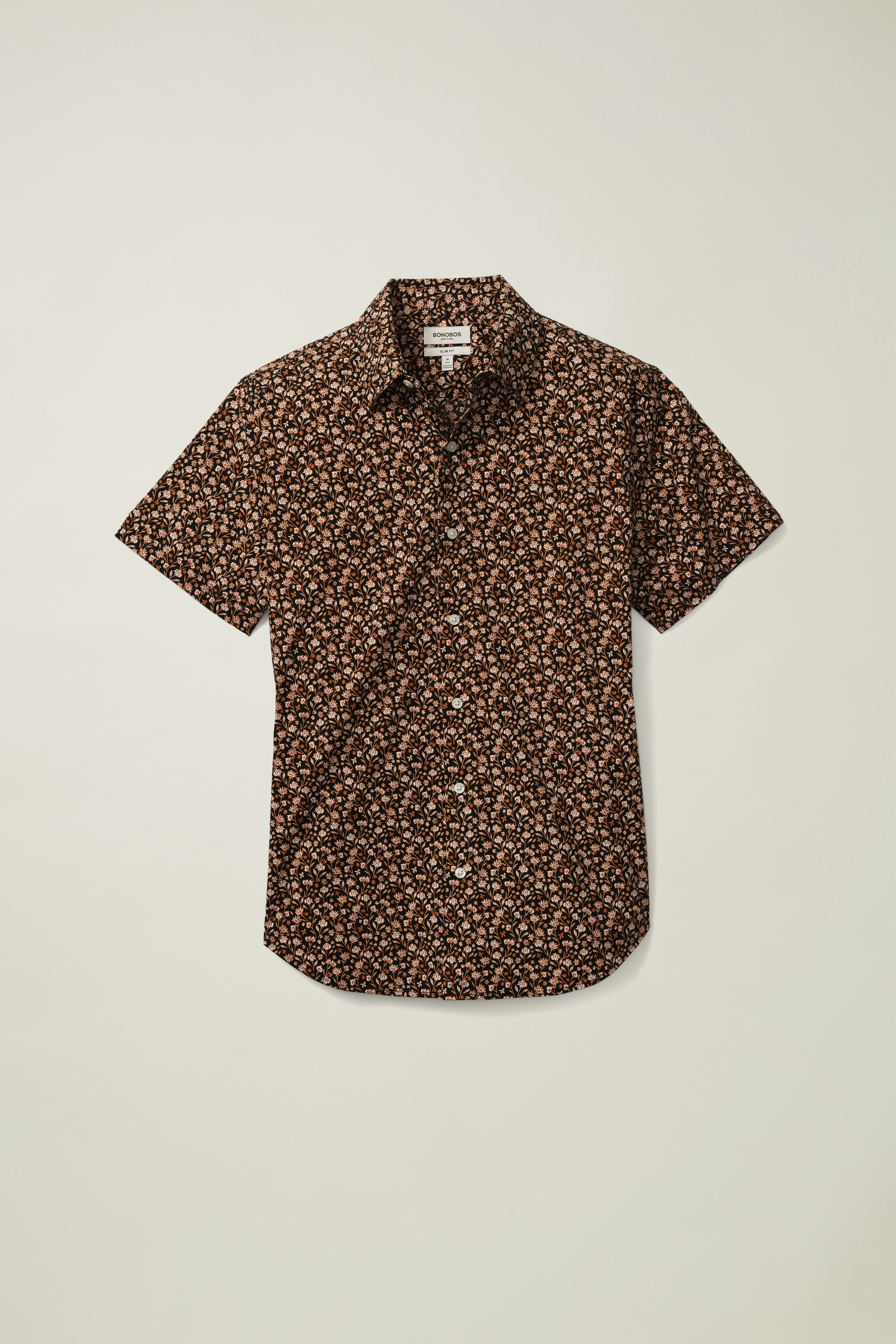 Riviera Short Sleeve Shirt black rust floral 5 Riviera Short Sleeve Shirt black rust floral