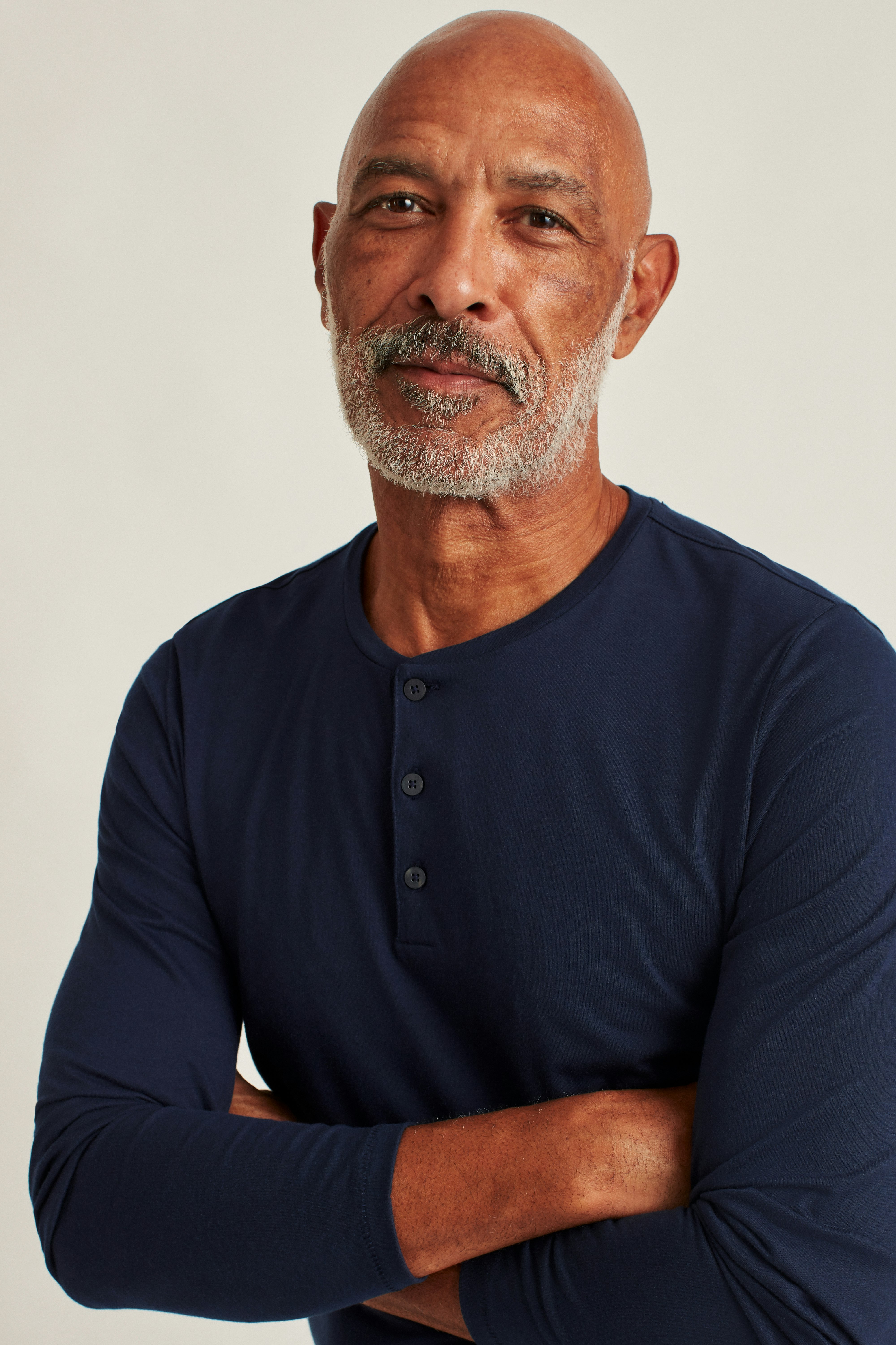 Pima Performance Long Sleeve Henley navy