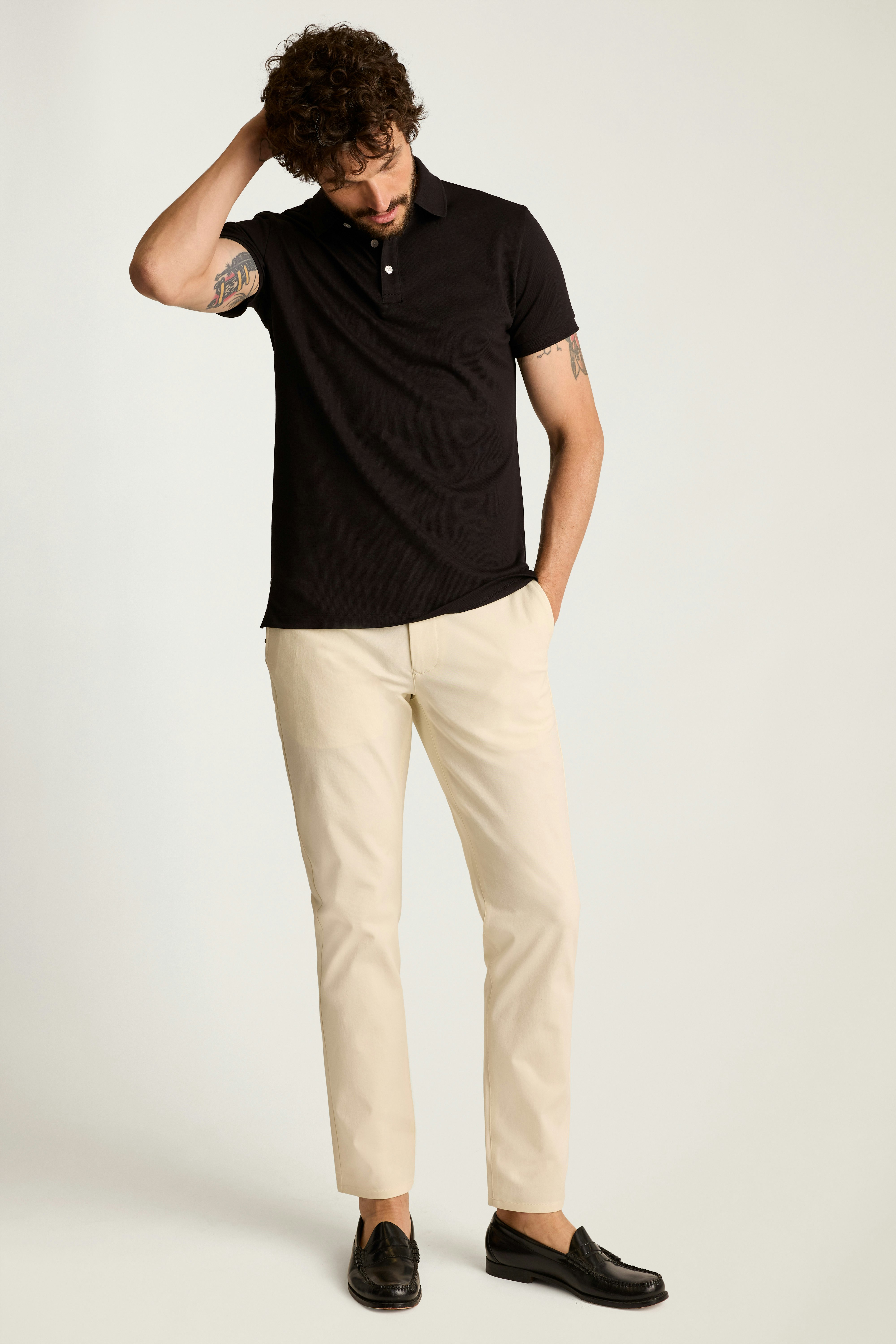 Stretch Pique Polo black