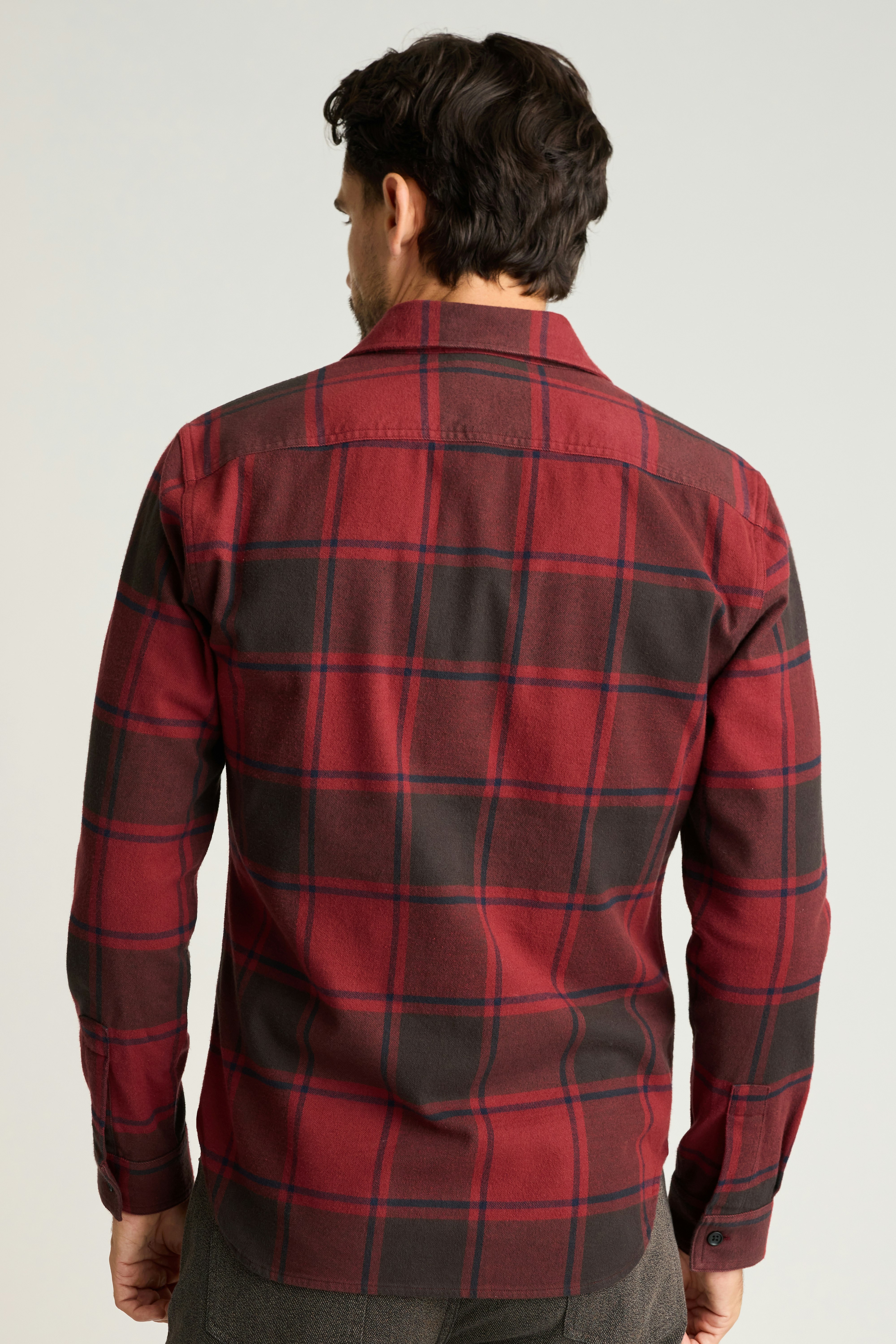 Fireside Flannel Shirt red brown plaid