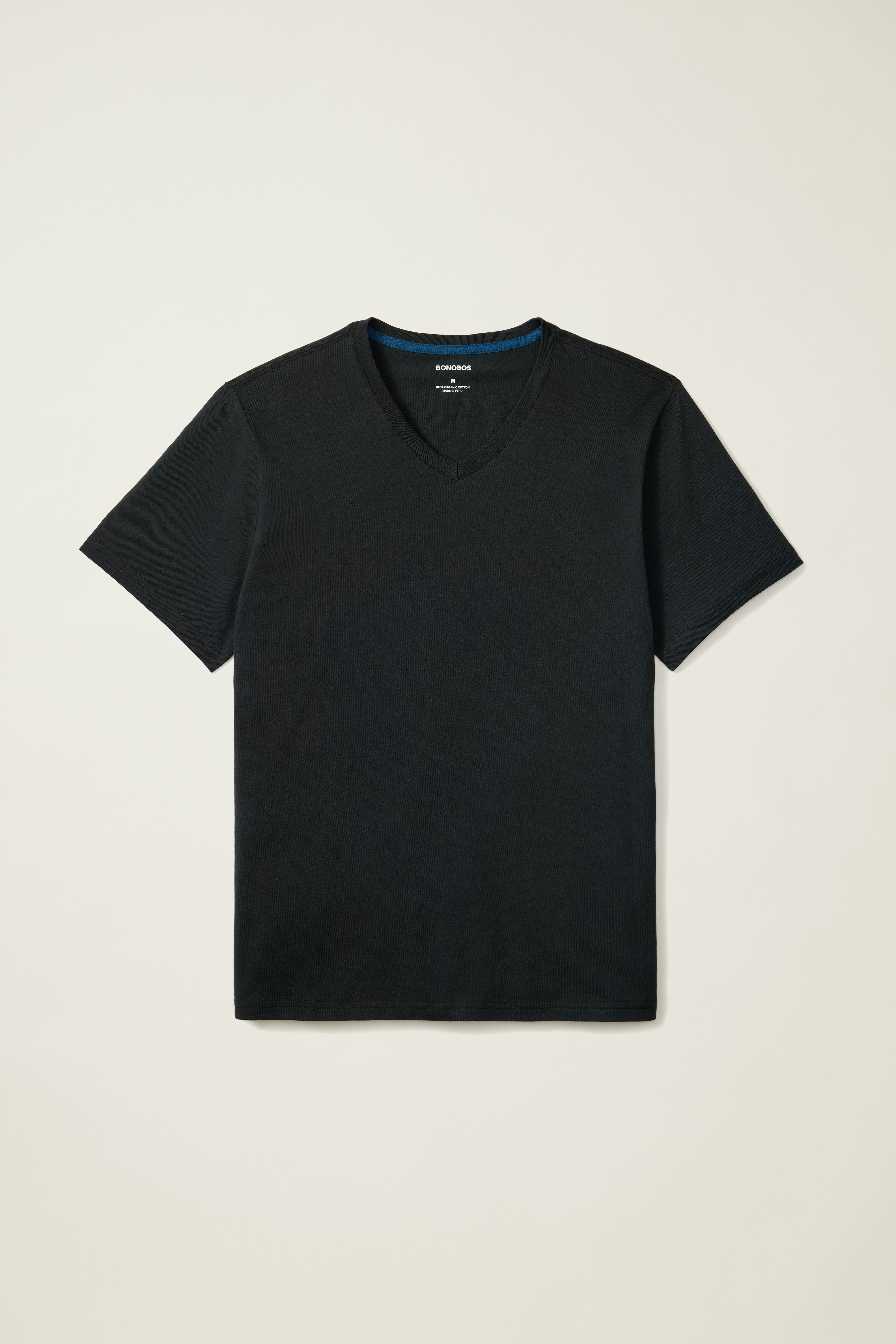 Forever Soft Cotton  V-Neck Tee black