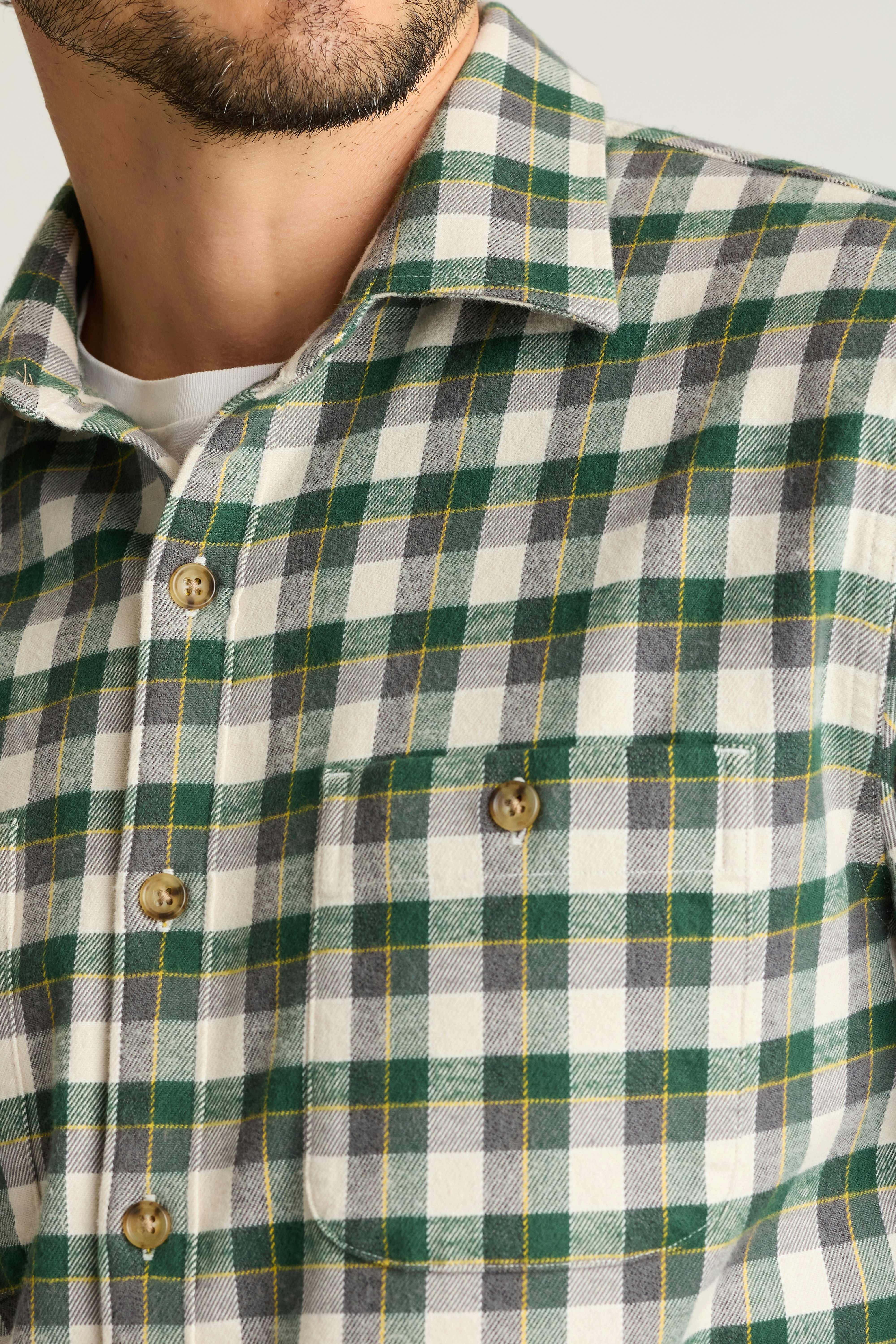 Fireside Flannel Shirt green shay check