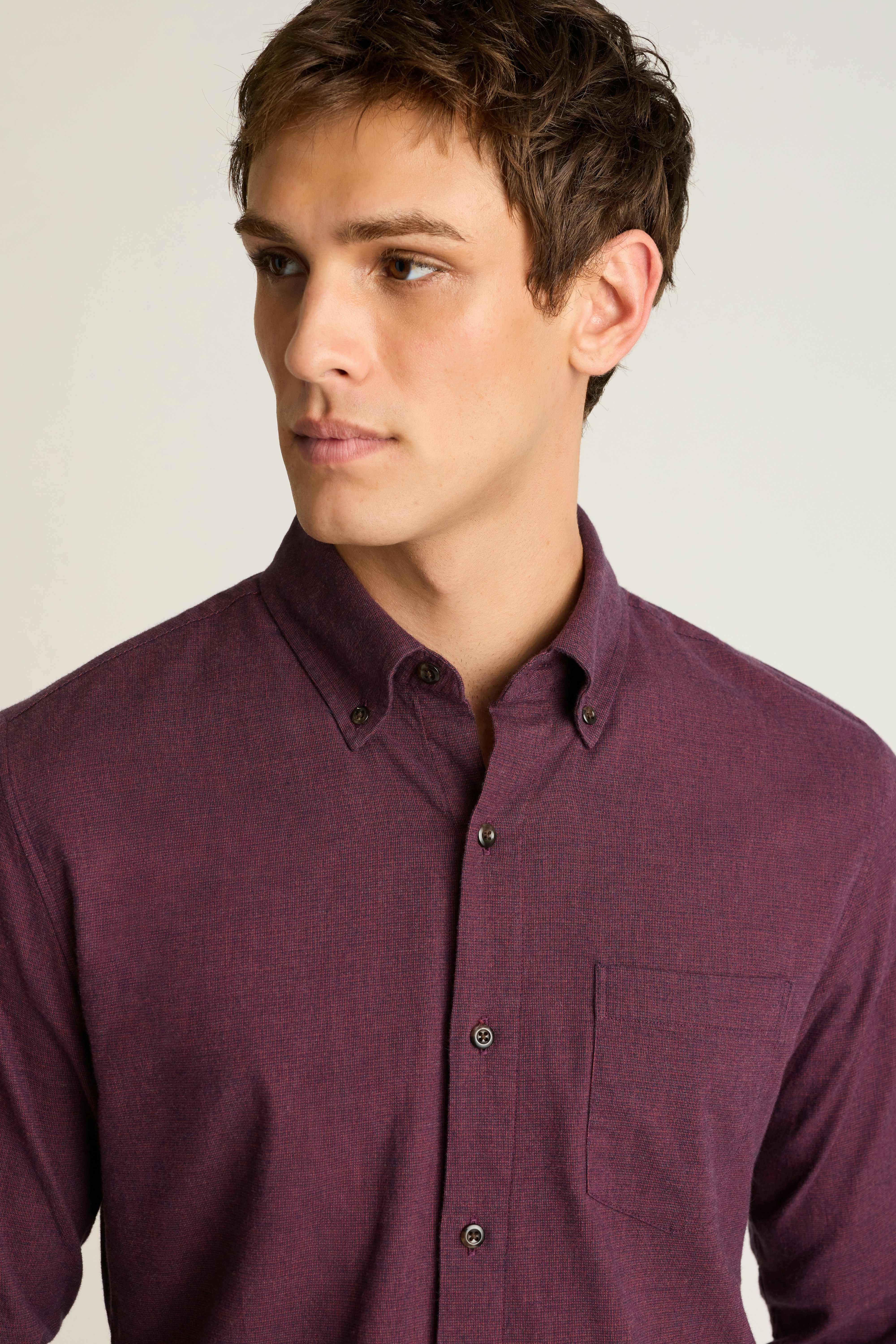 Everyday Lightweight Flannel Shirt red navy houndstooth