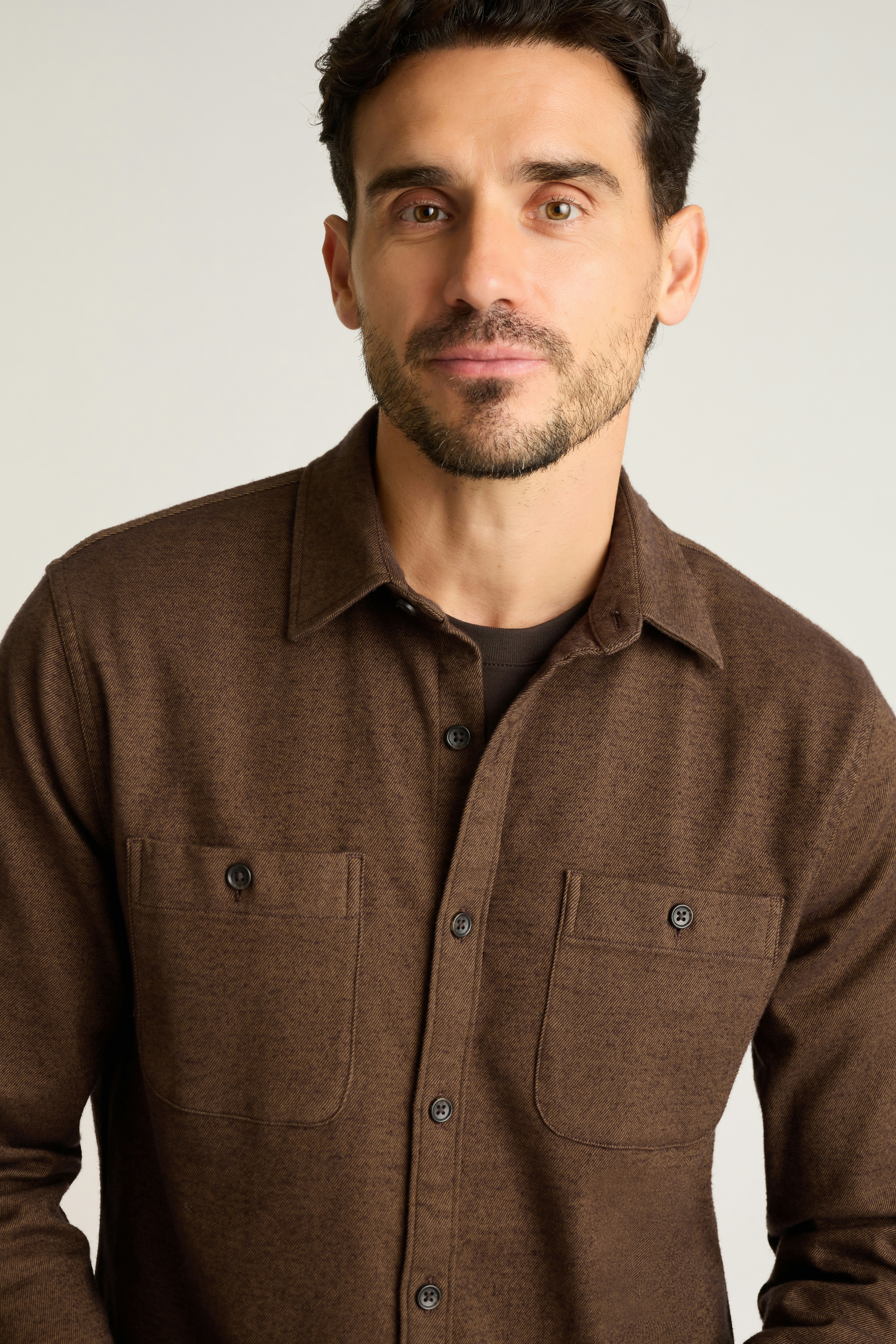 Fireside Flannel Shirt rust twill dobby