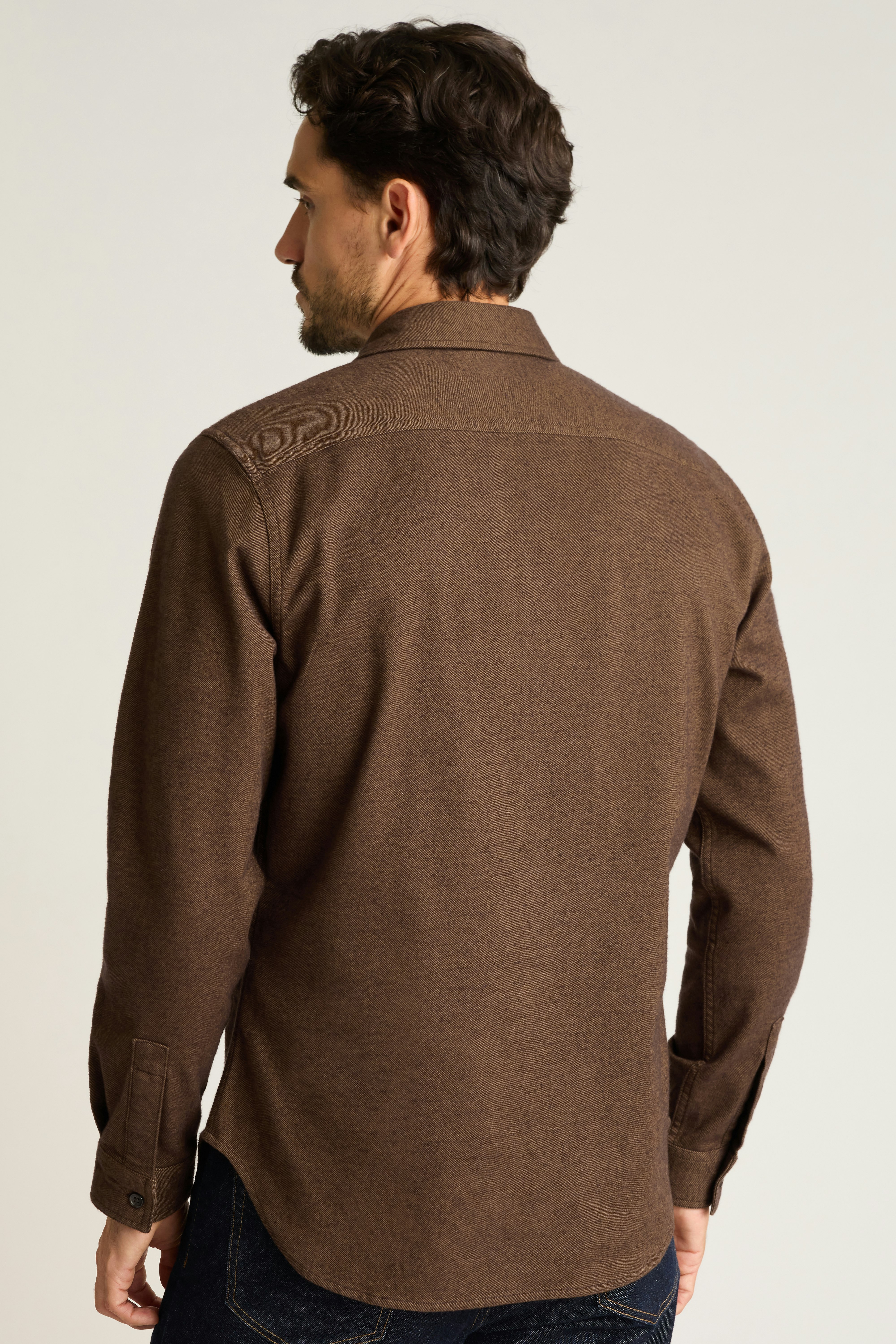 Fireside Flannel Shirt rust twill dobby