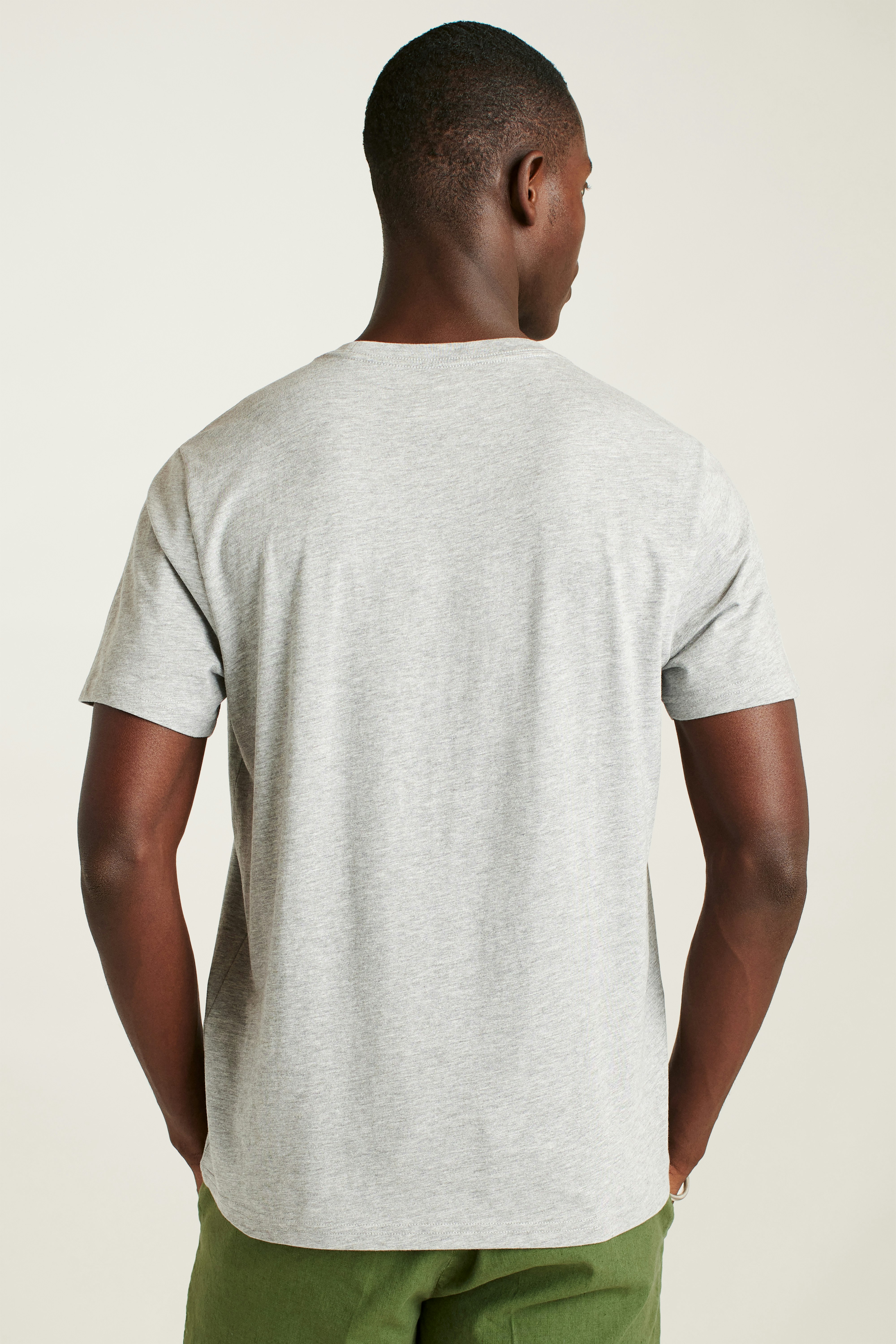 Forever Soft Cotton Pocket Tee heather grey