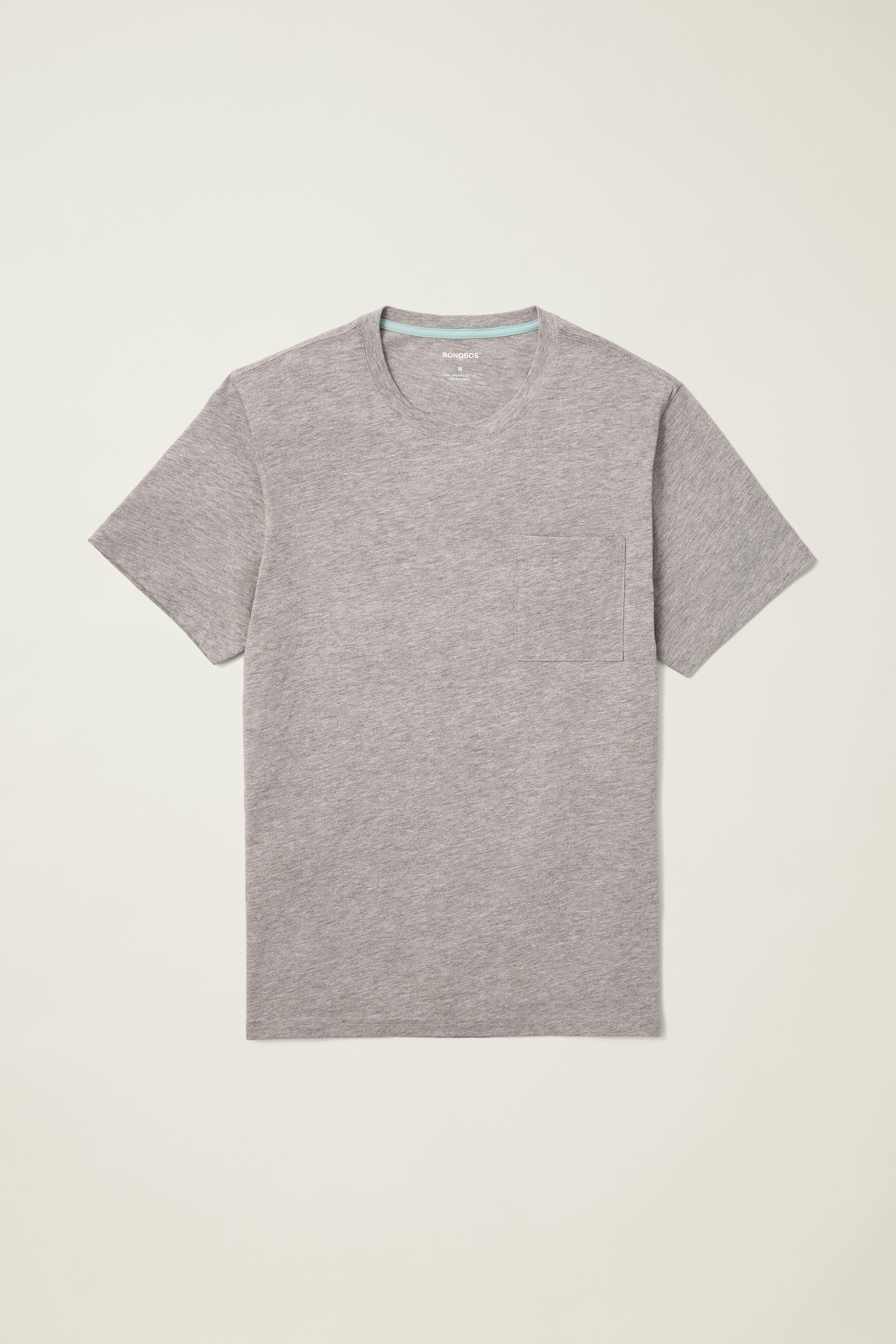 Forever Soft Cotton Pocket Tee heather grey