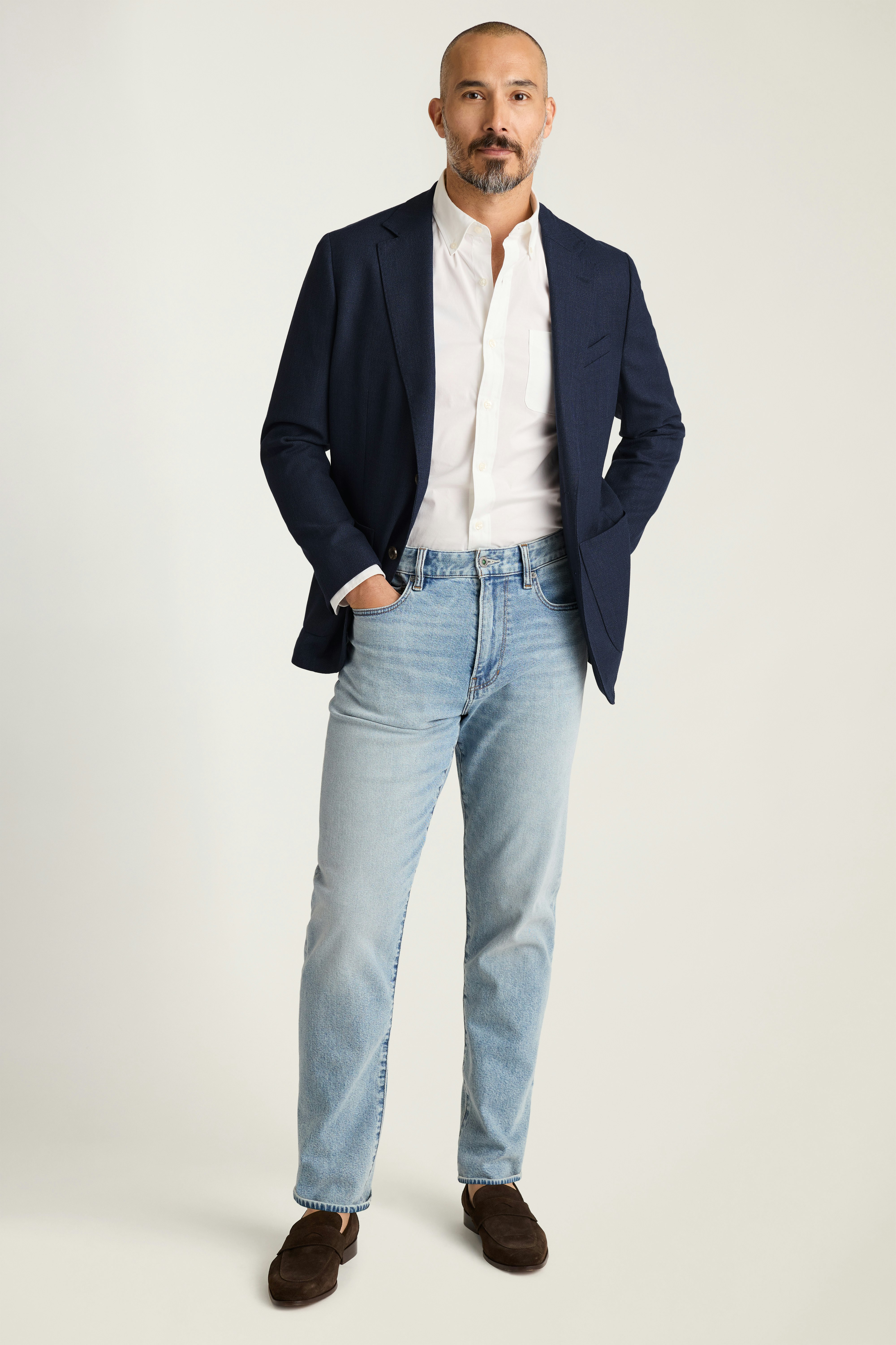 Jetsetter Unconstructed Italian Wool Blazer bright navy
