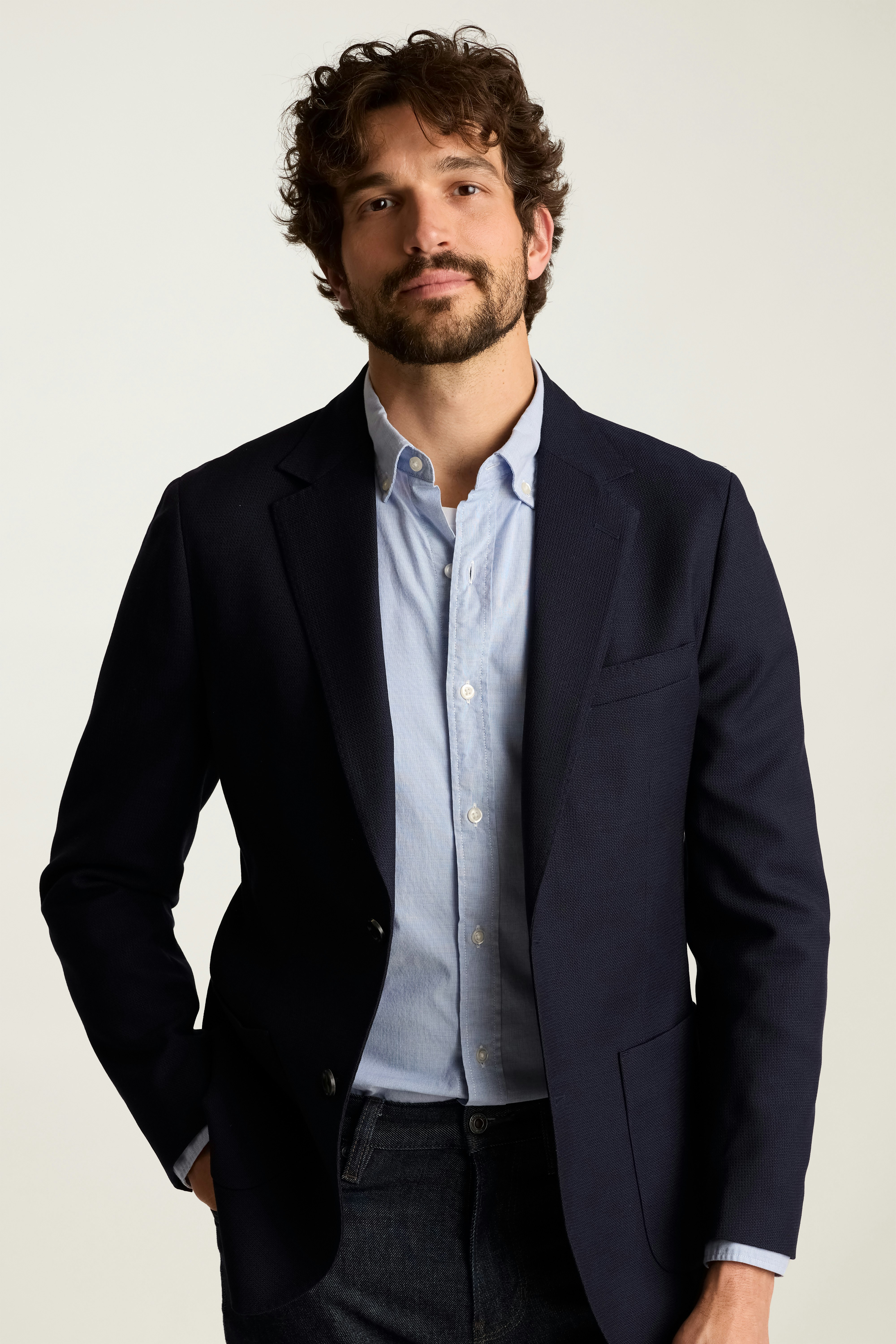 Jetsetter Unconstructed Italian Wool Blazer navy 3 Jetsetter Unconstructed Italian Wool Blazer navy