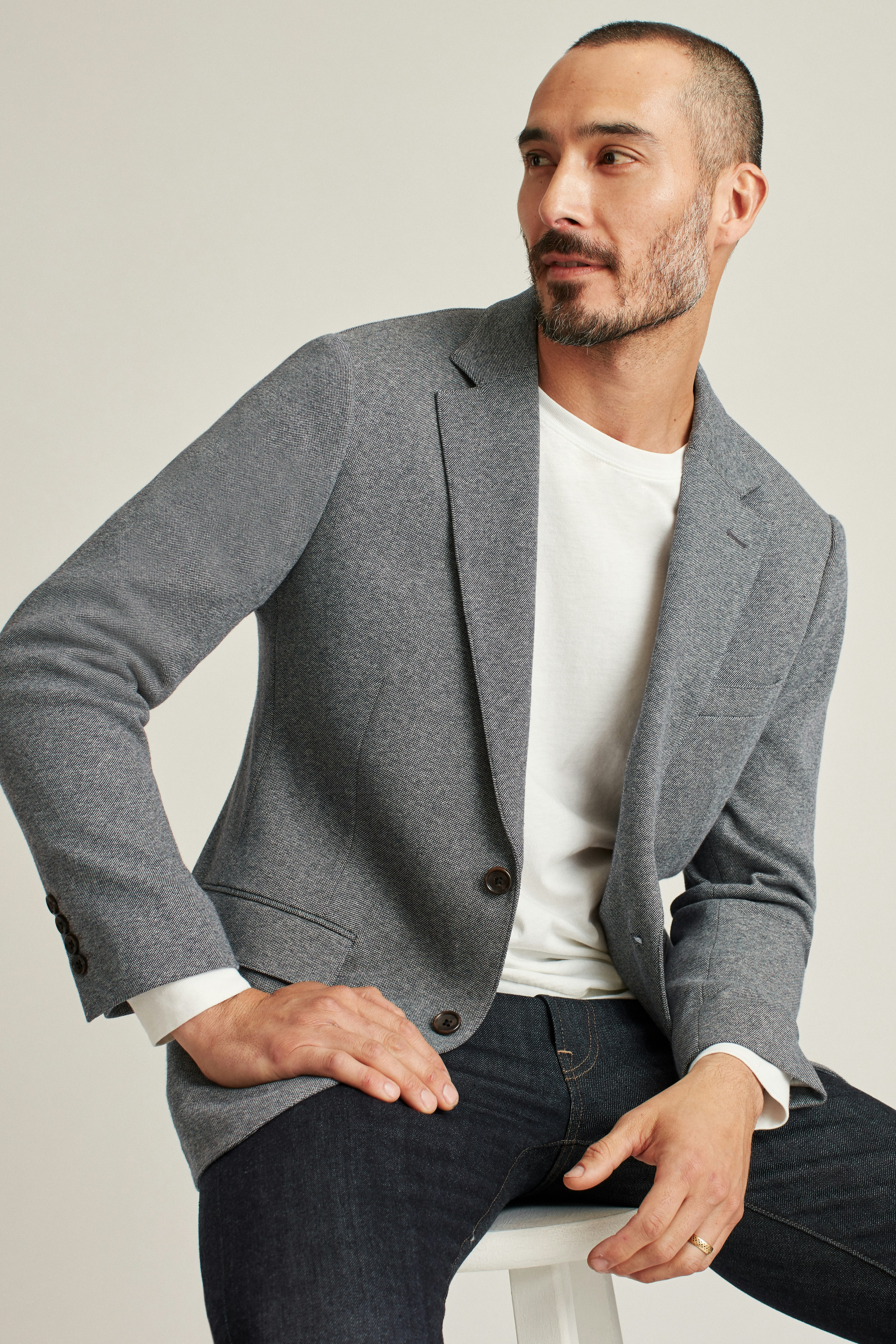 Jetsetter Knit Blazer medium grey