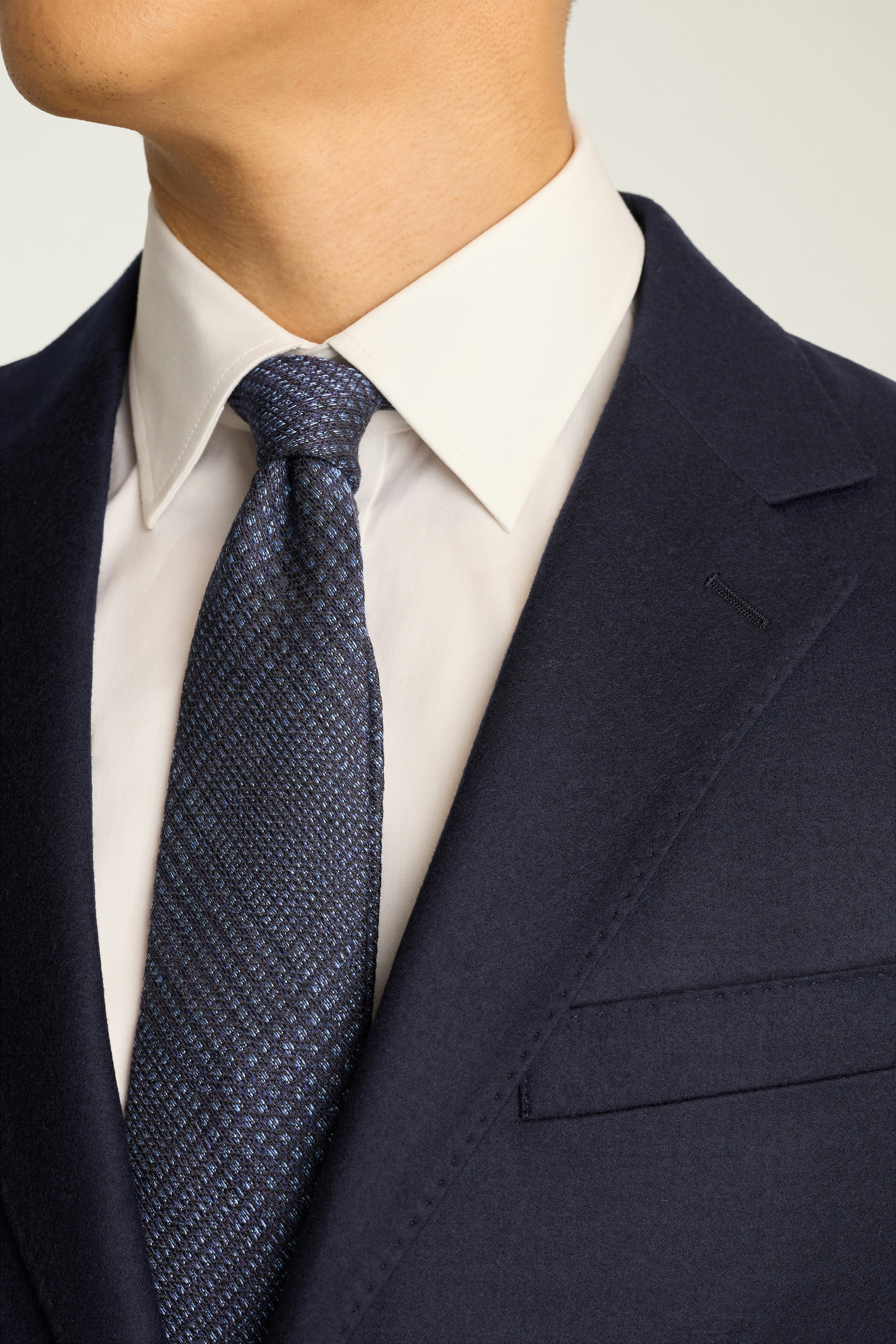 Jetsetter Italian Brushed Wool Blazer dark navy blue