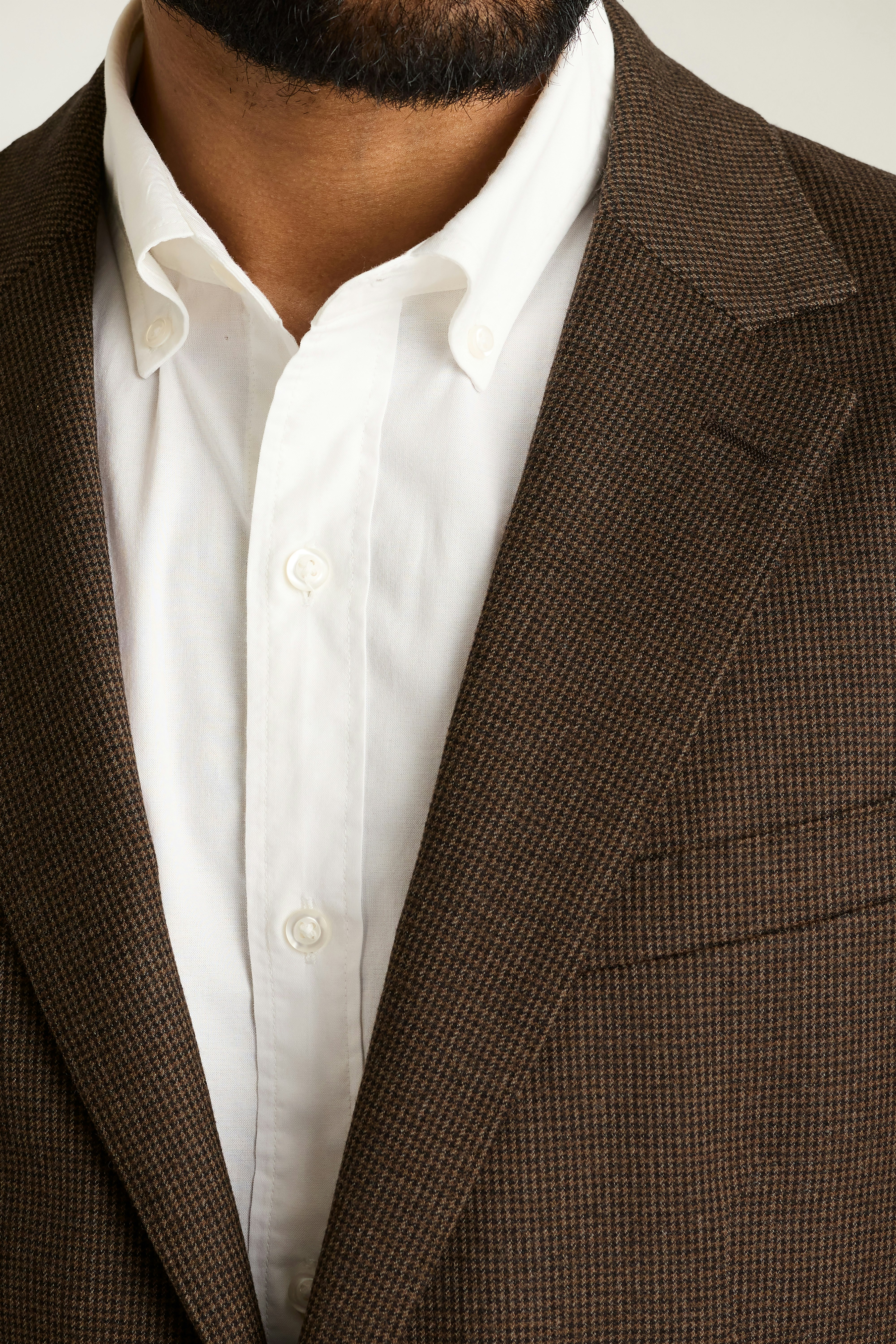 Jetsetter Unconstructed Italian Wool Blazer rust houndstooth