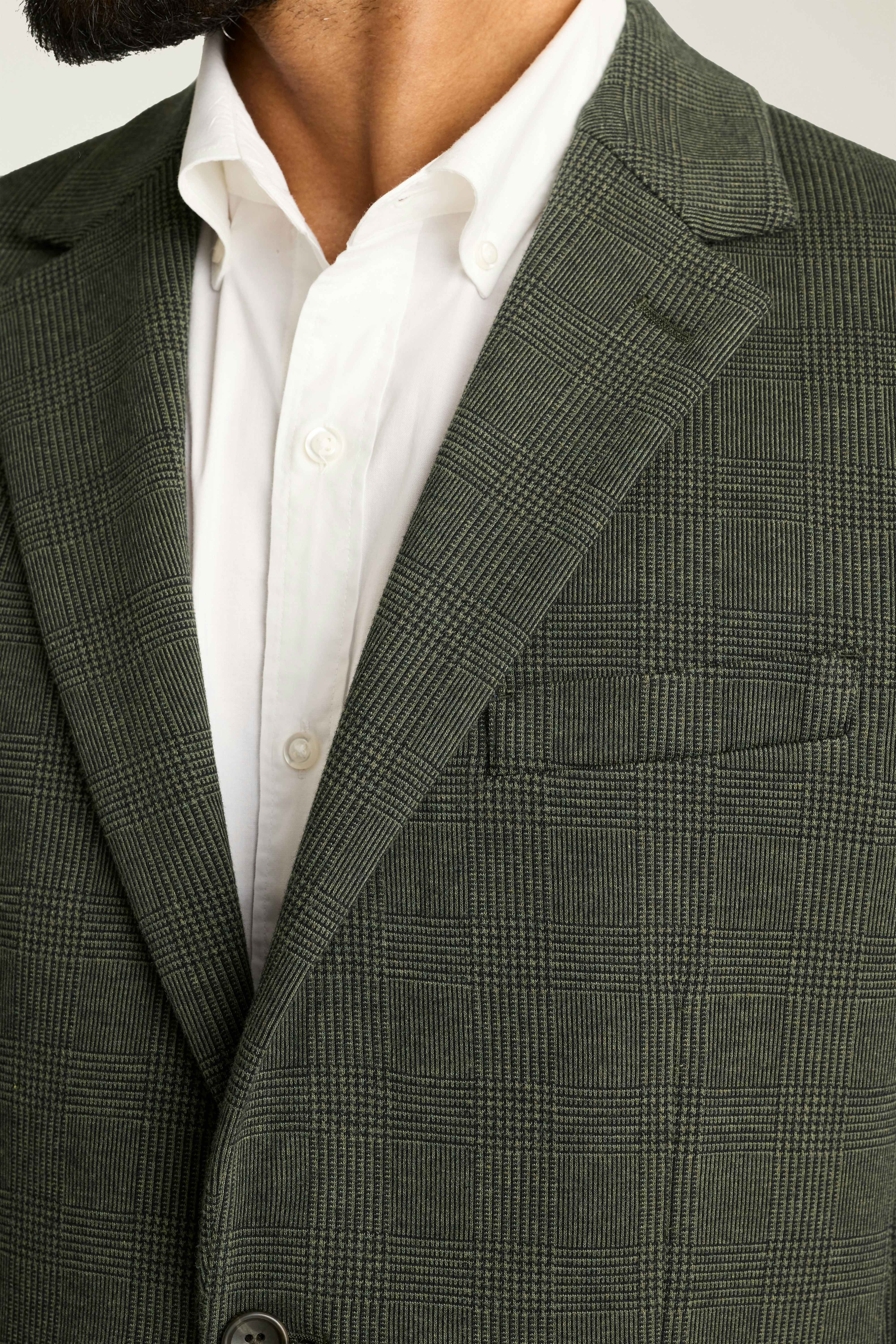 Jetsetter Knit Blazer olive glen plaid