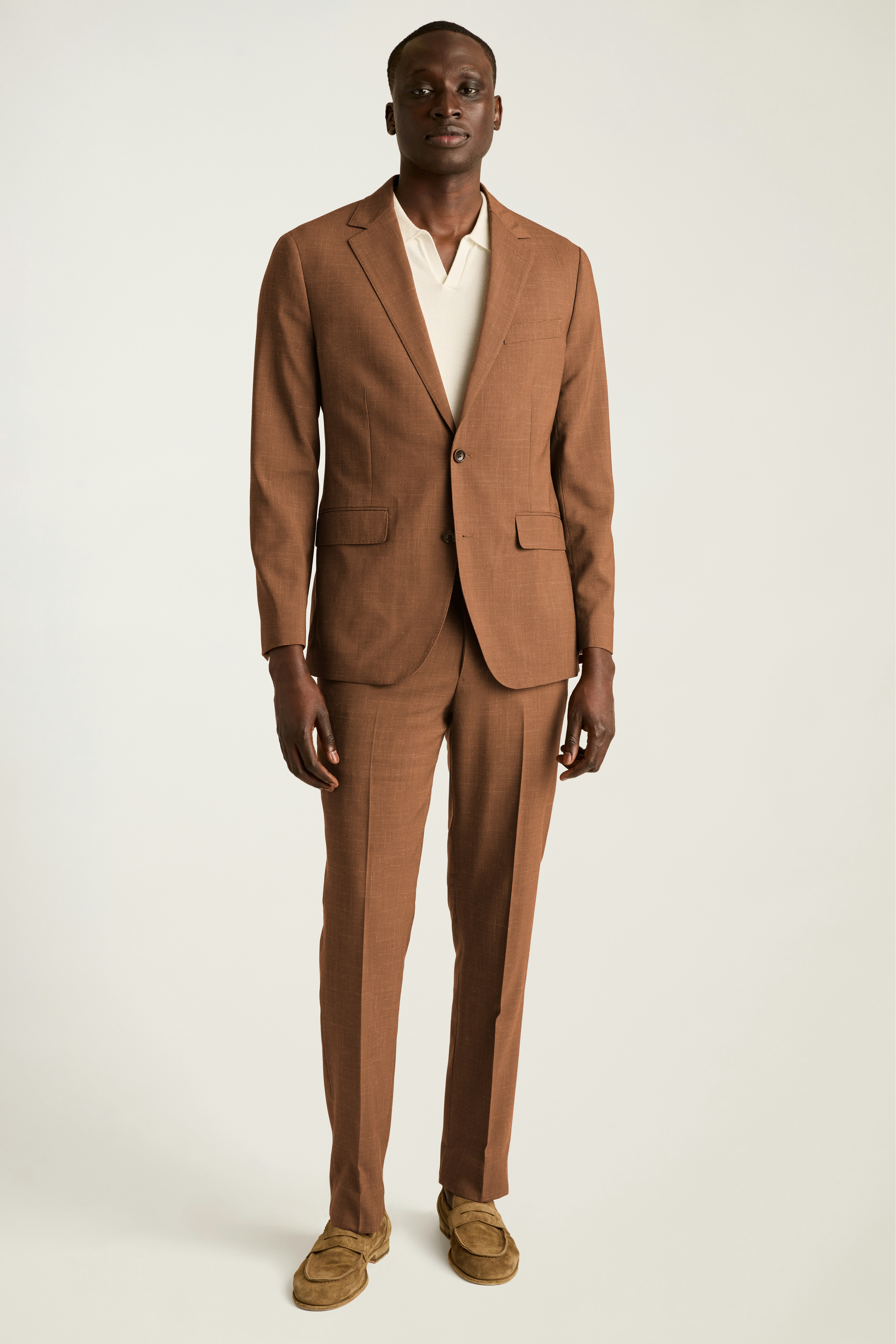 Jetsetter Italian Wool Blazer rust houndstooth