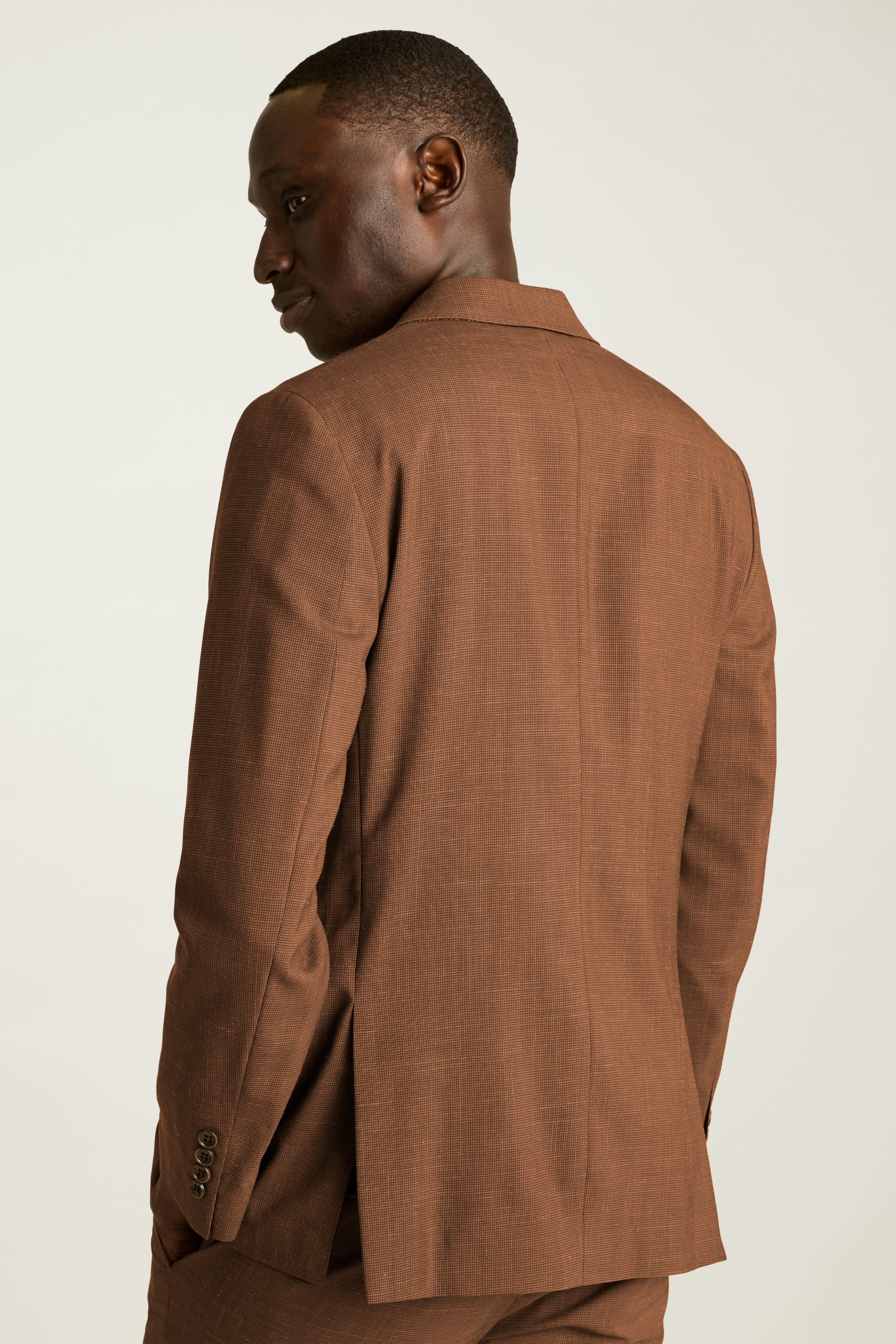 Jetsetter Italian Wool Blazer rust houndstooth