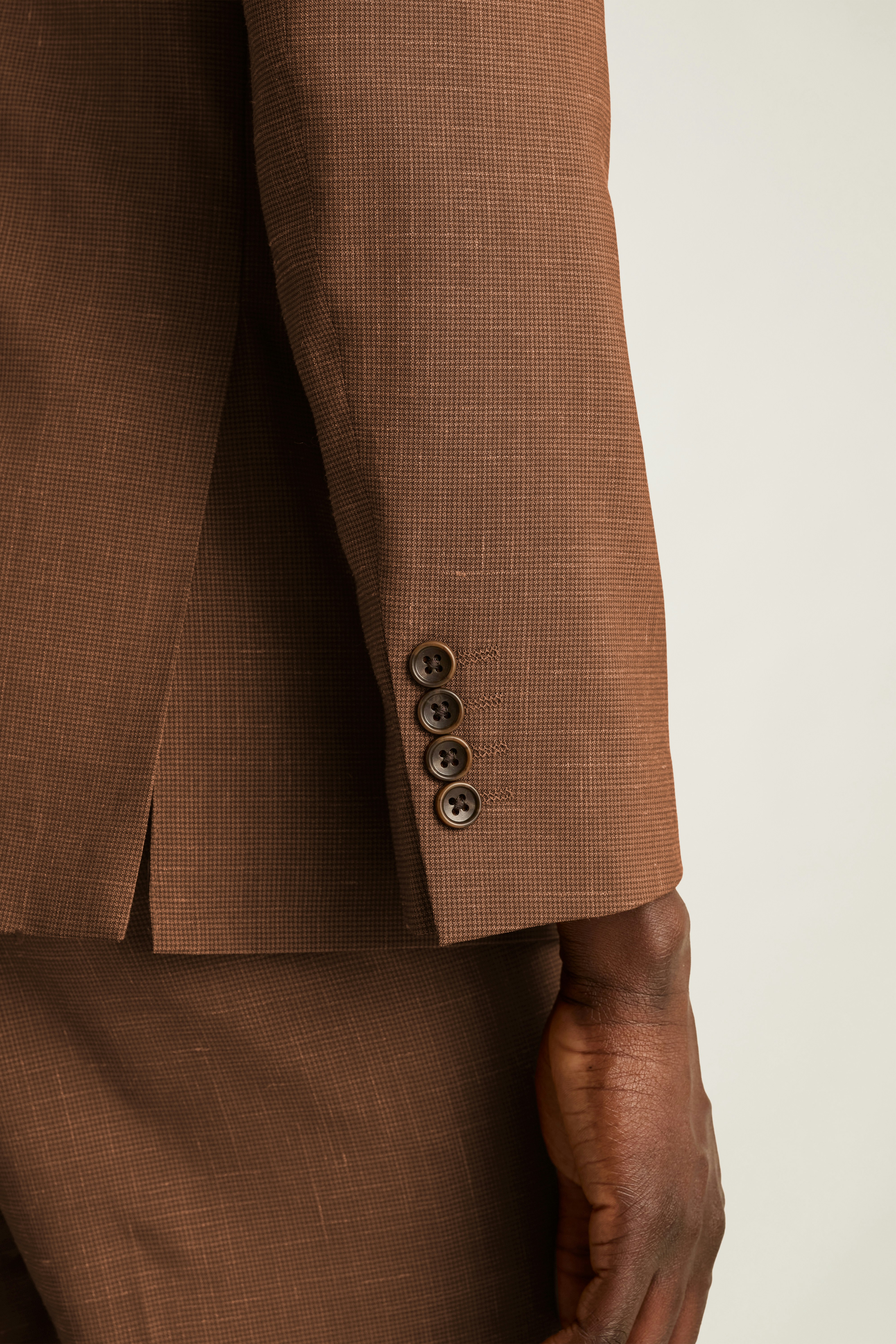 Jetsetter Italian Wool Blazer rust houndstooth