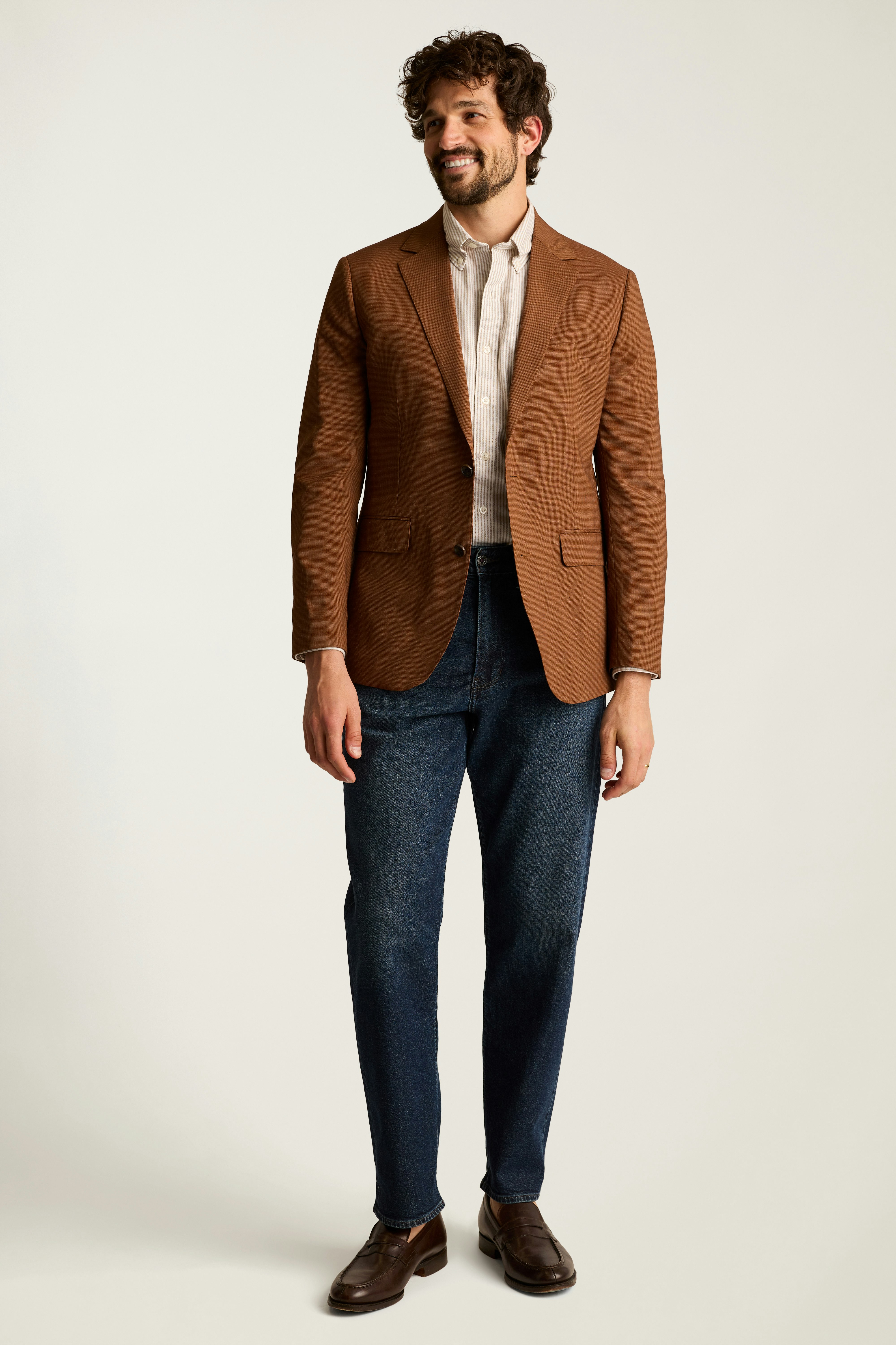 Jetsetter Italian Wool Blazer rust houndstooth