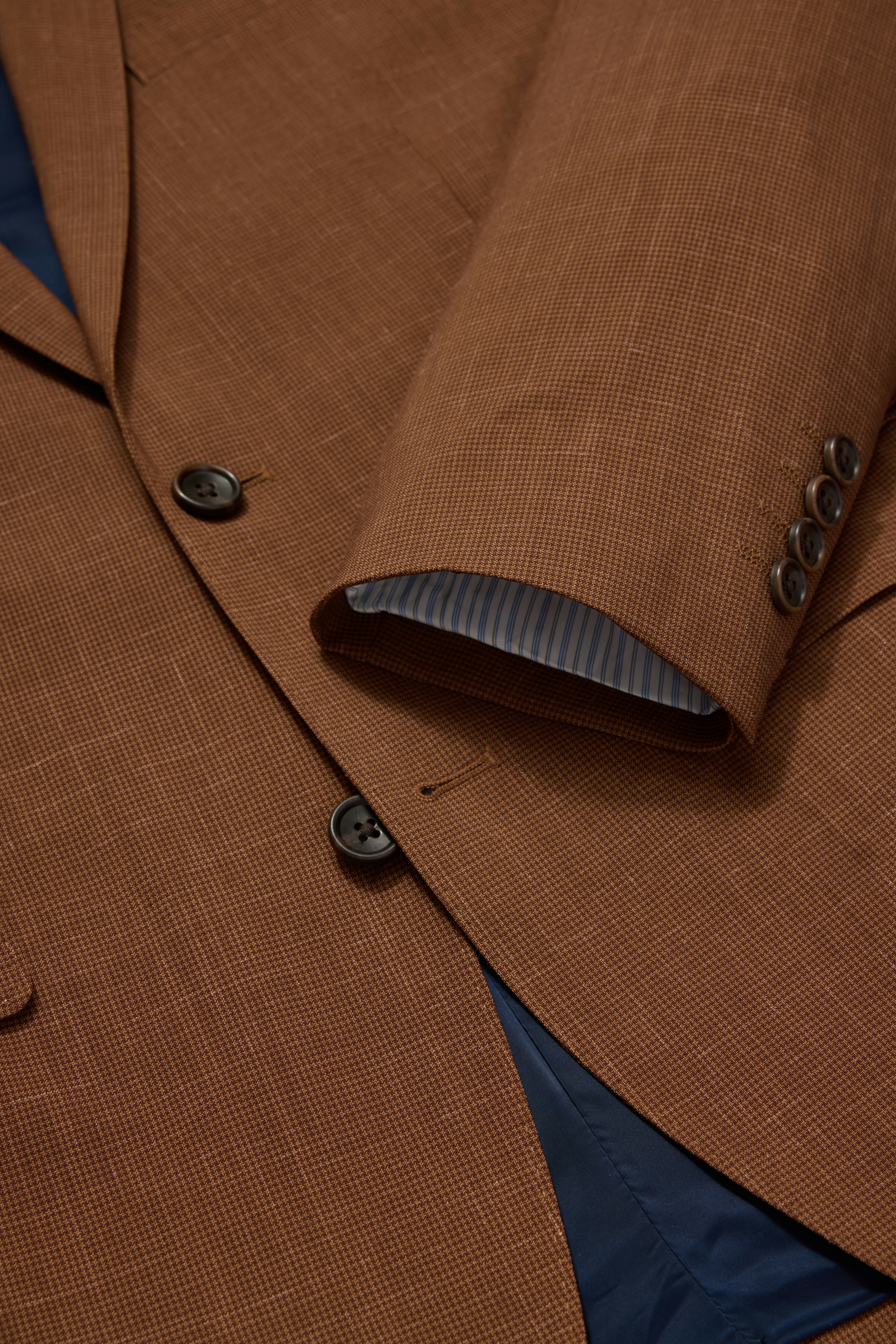 Jetsetter Italian Wool Blazer rust houndstooth