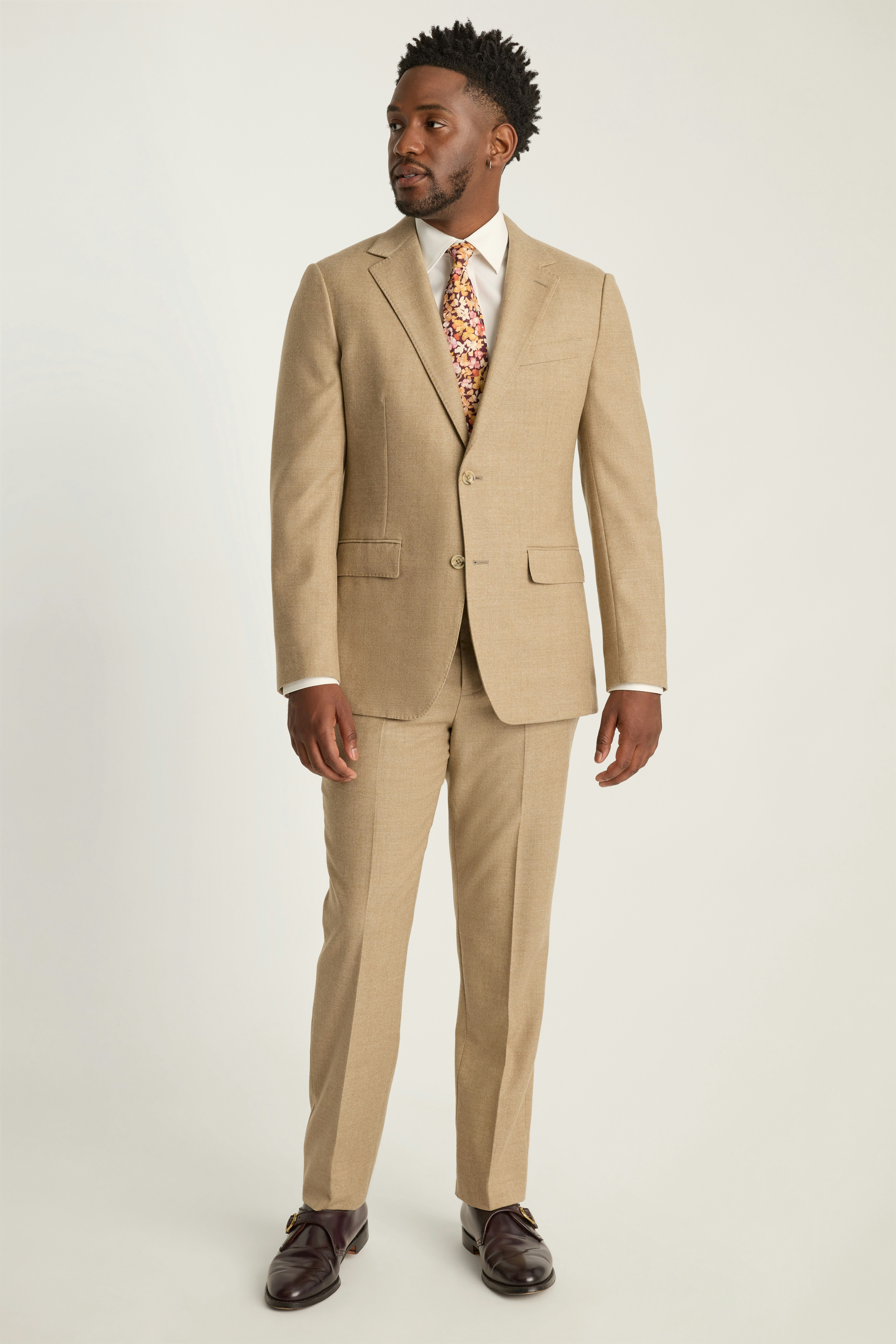 Jetsetter Italian Brushed Wool Blazer sand