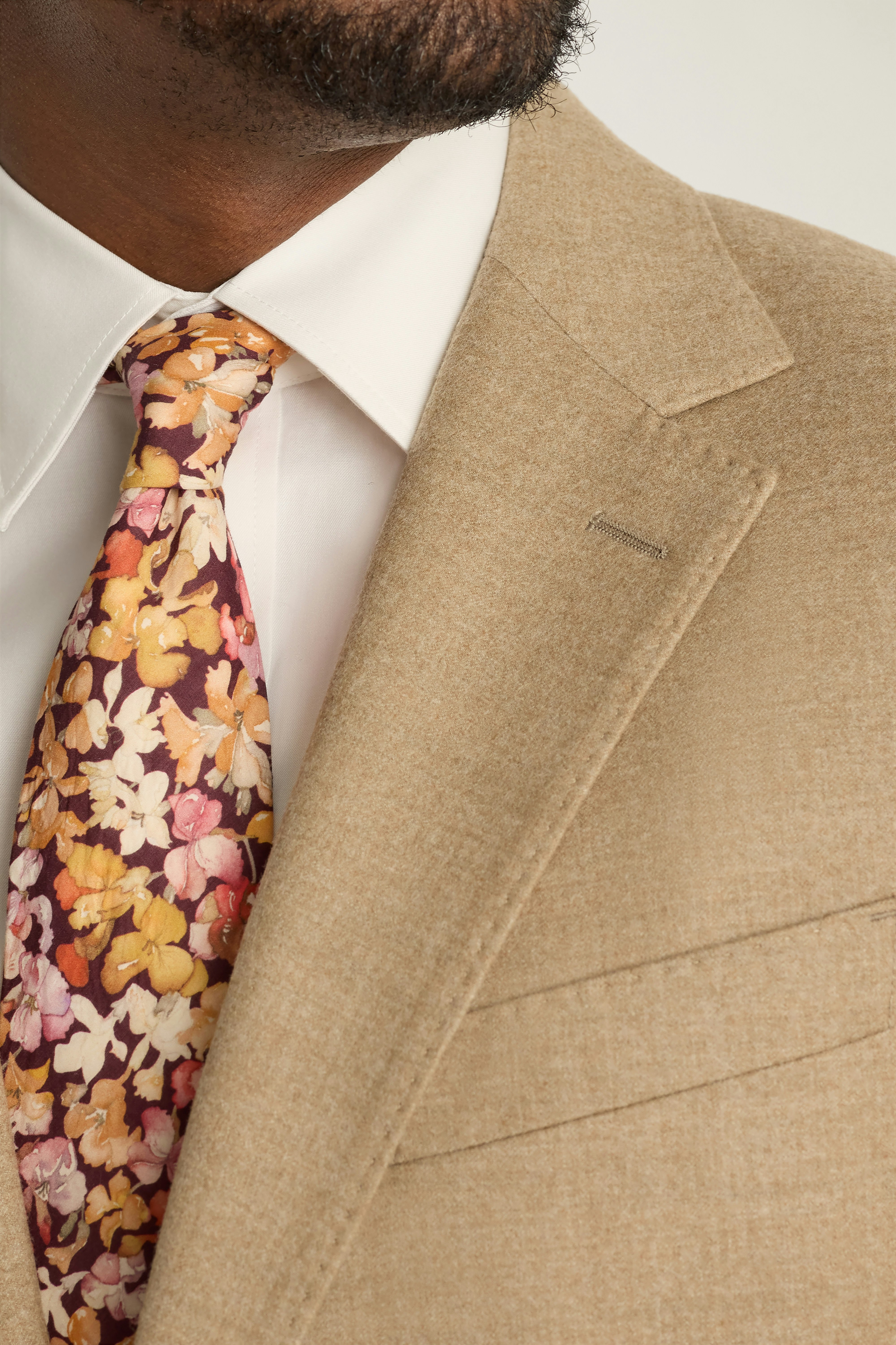 Jetsetter Italian Brushed Wool Blazer sand