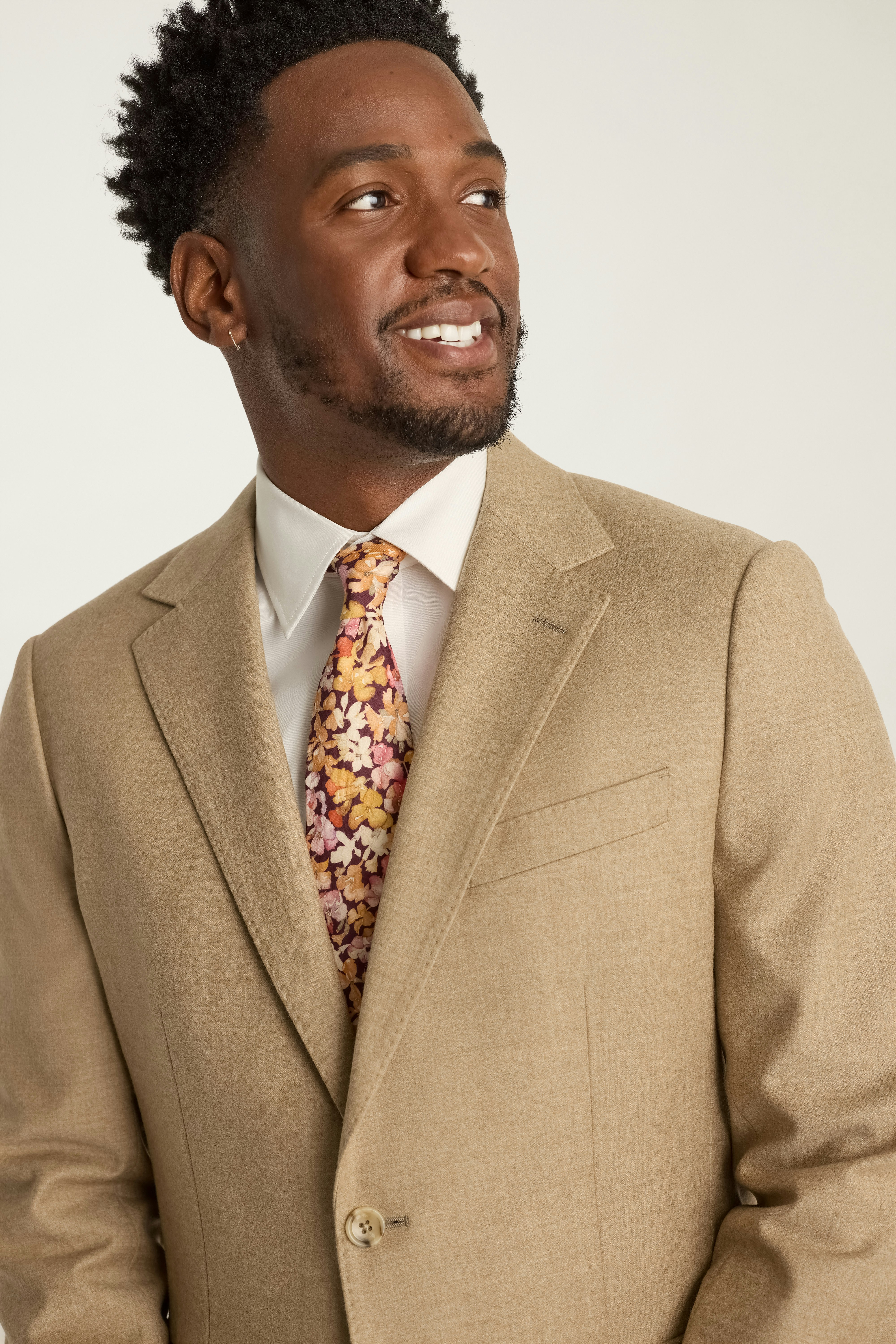 Jetsetter Italian Brushed Wool Blazer sand