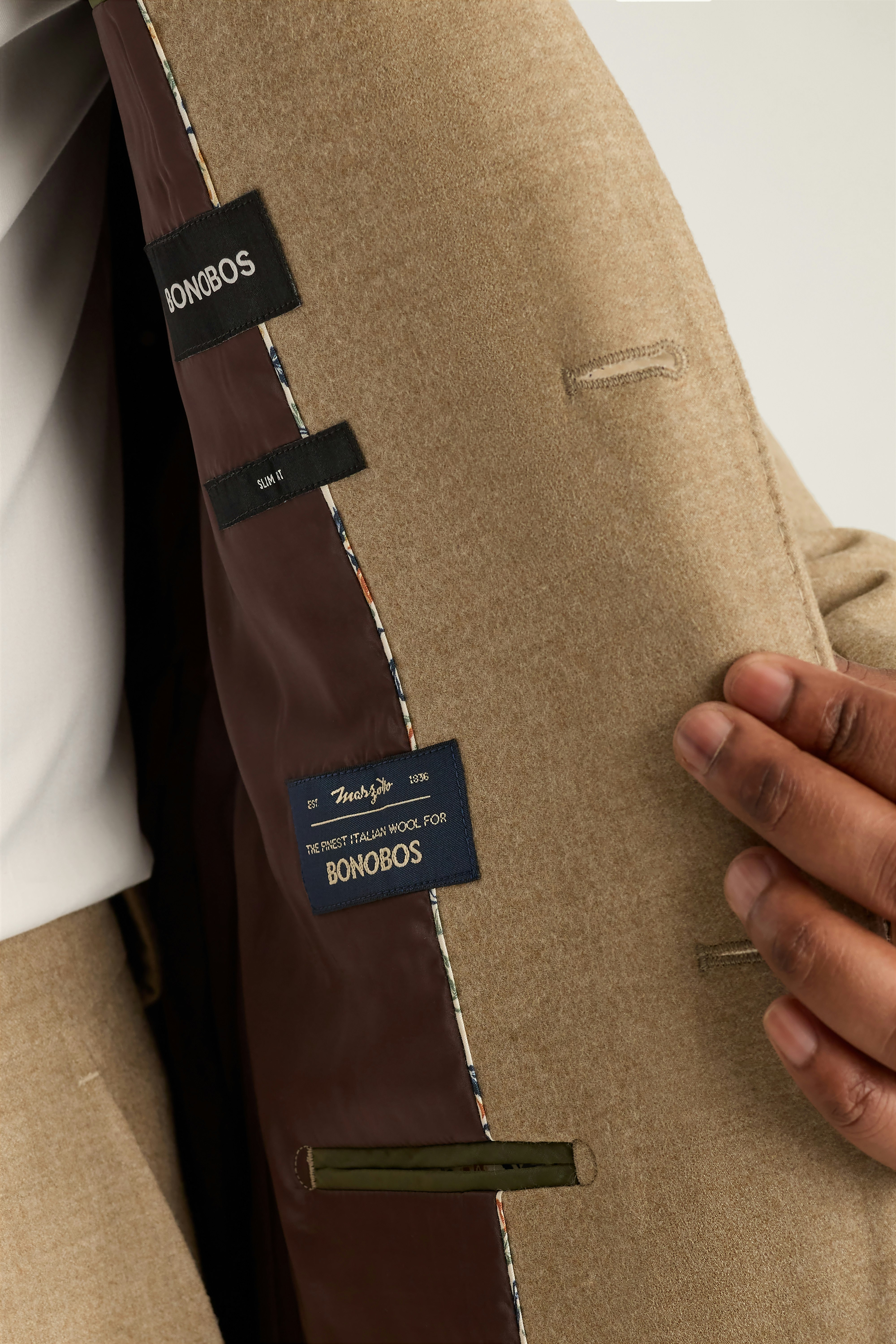 Jetsetter Italian Brushed Wool Blazer sand