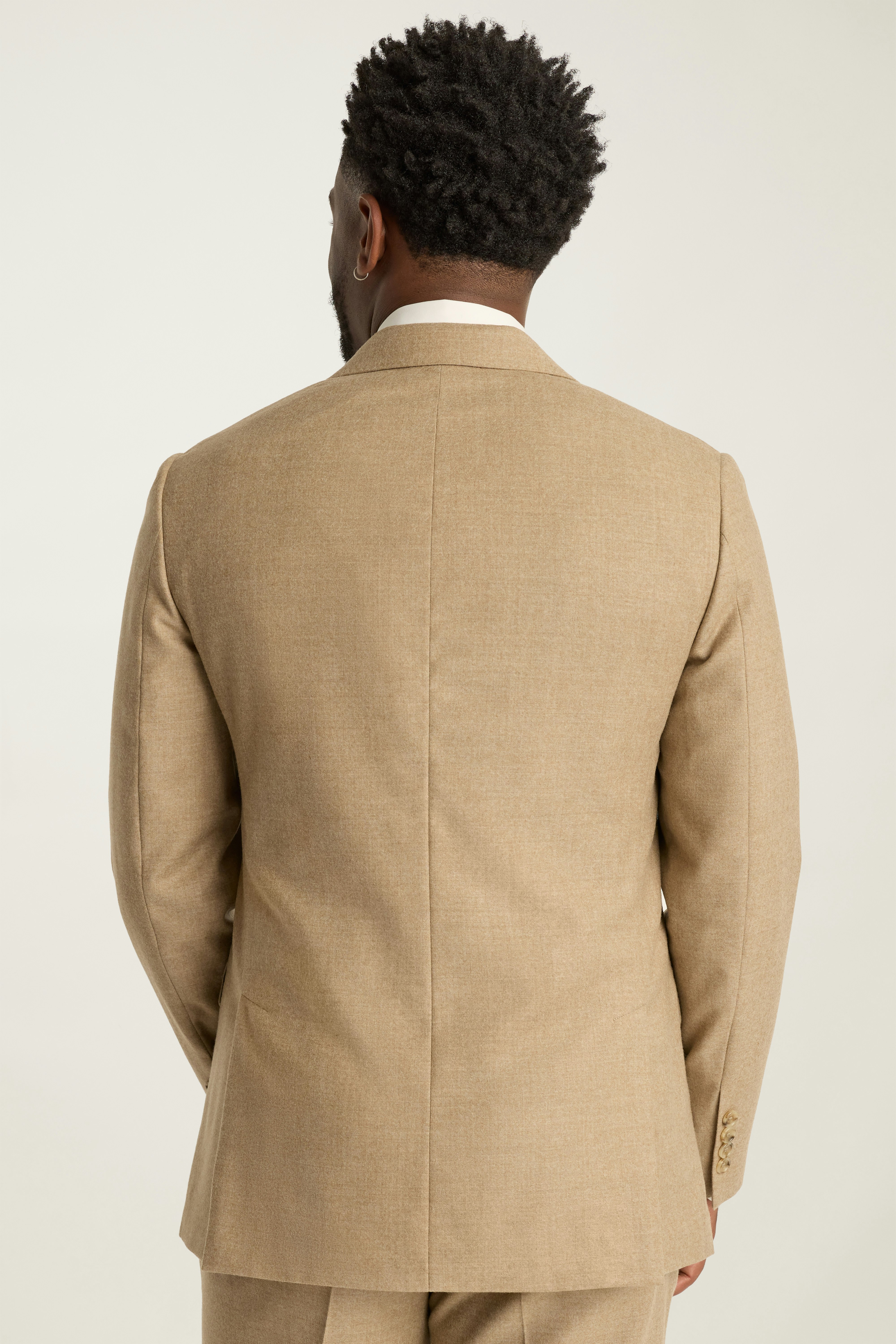 Jetsetter Italian Brushed Wool Blazer sand