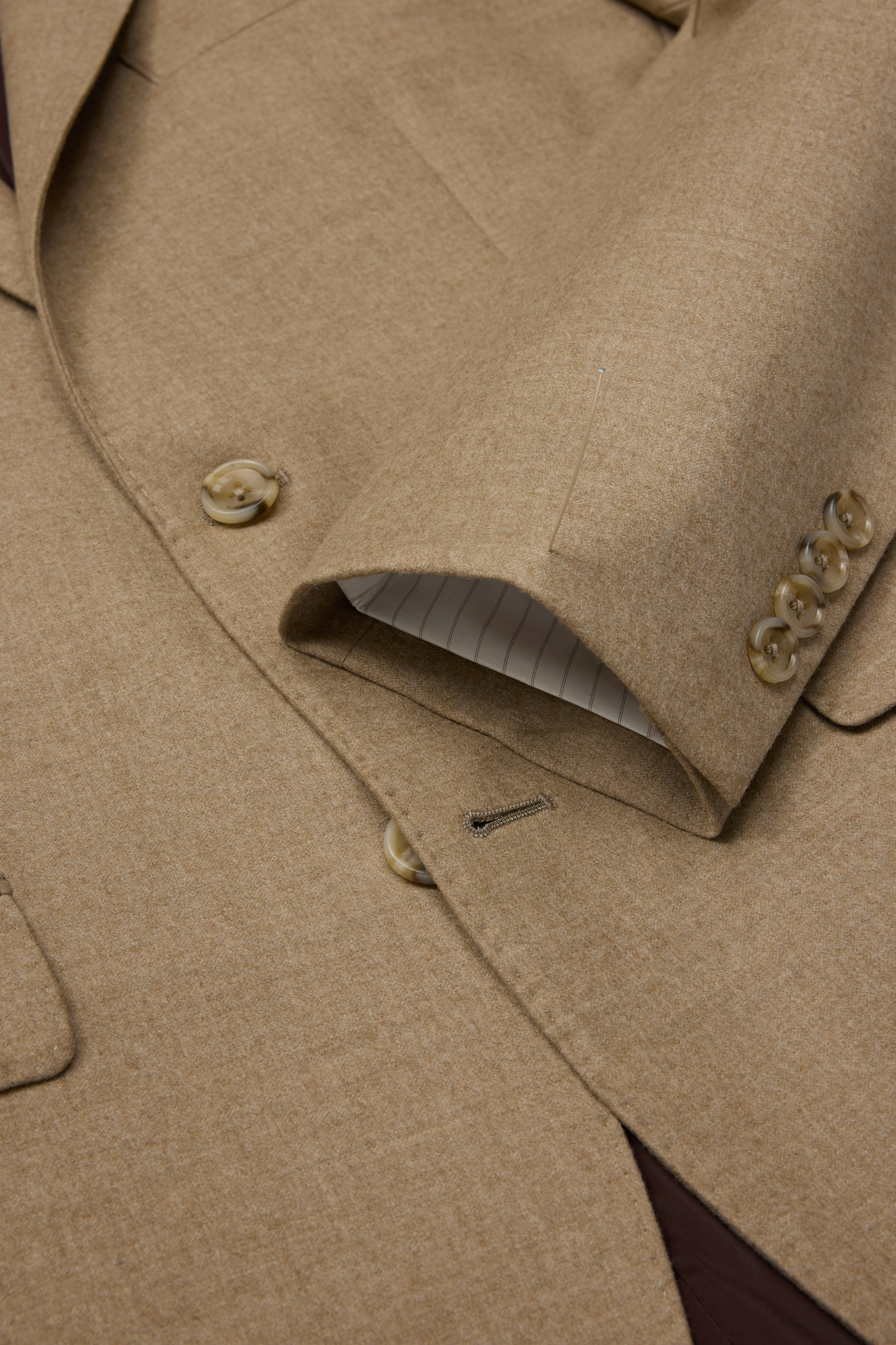 Jetsetter Italian Brushed Wool Blazer sand