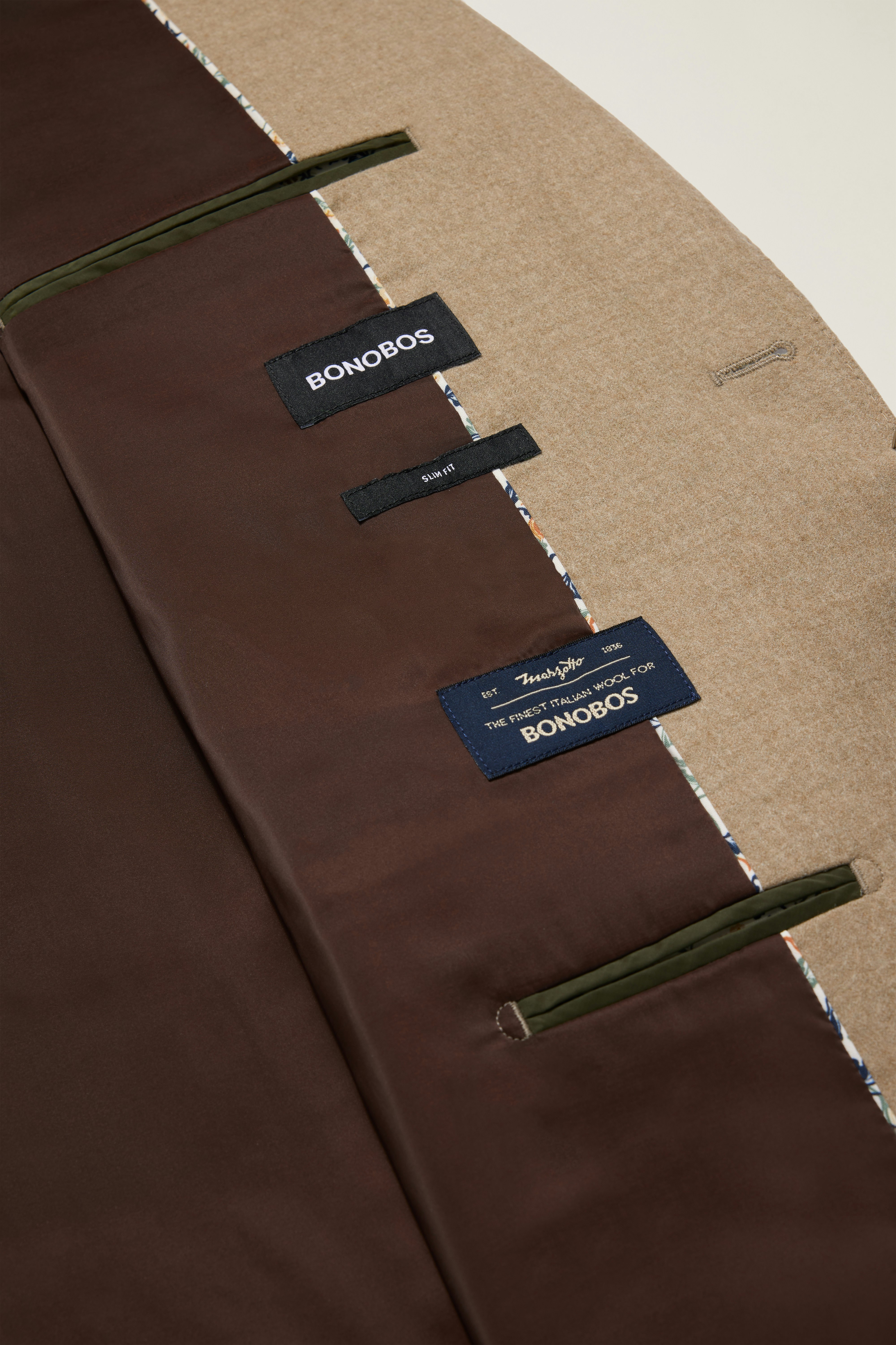 Jetsetter Italian Brushed Wool Blazer sand