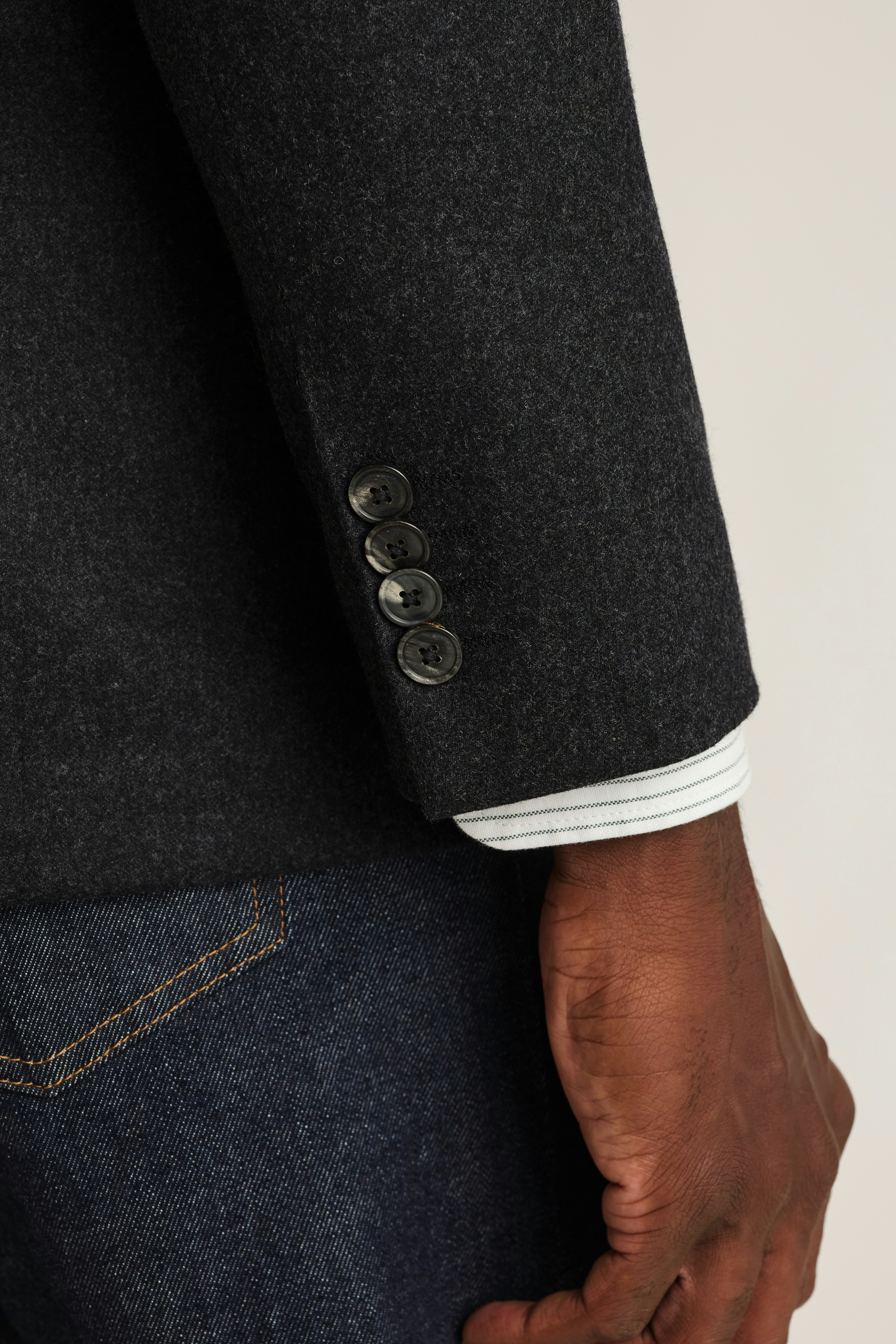 Galloway Wool Cashmere Blazer charcoal