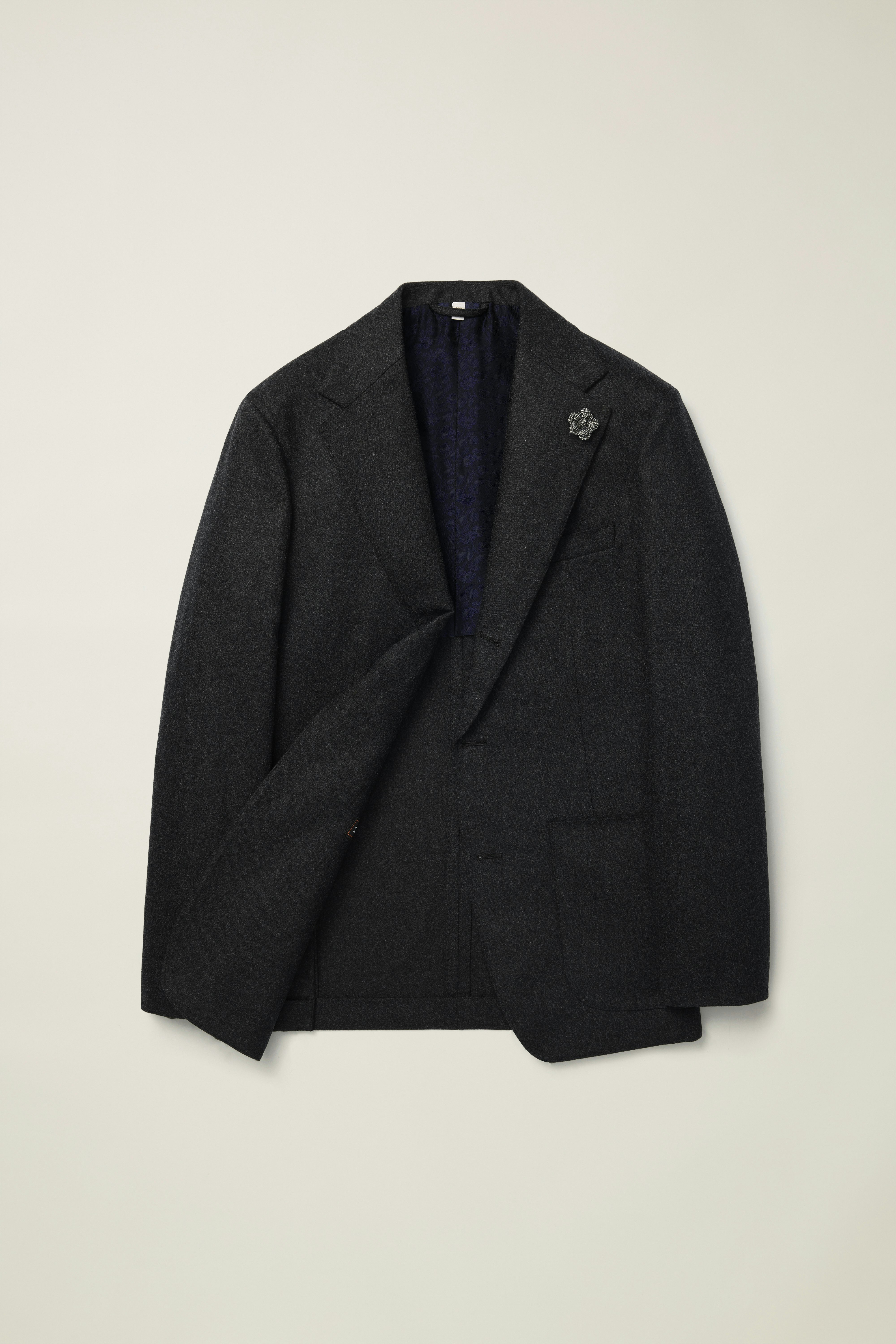 Galloway Wool Cashmere Blazer charcoal
