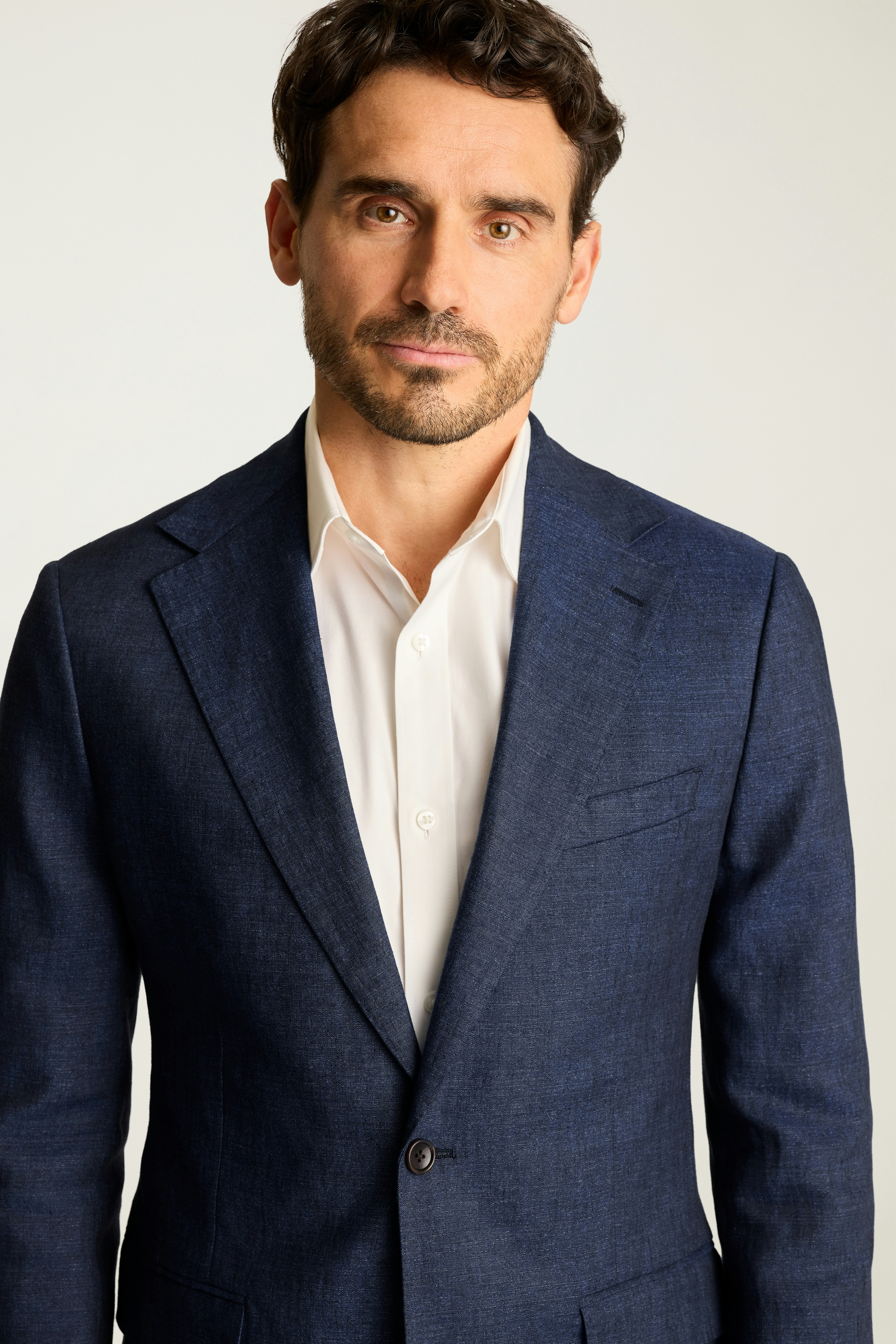Jetsetter Italian Linen Blazer dark navy