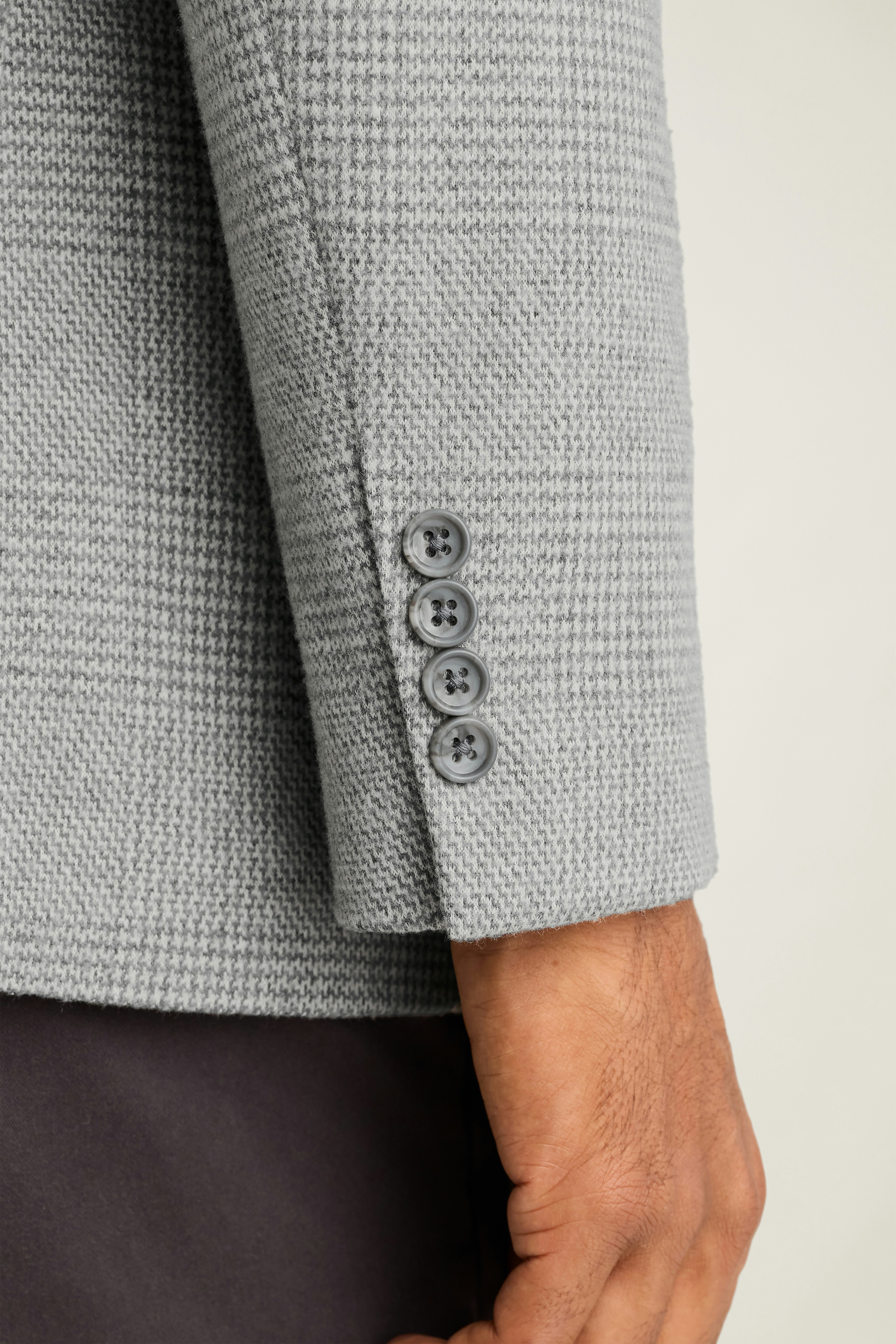 Jetsetter Knit Blazer light grey glen check