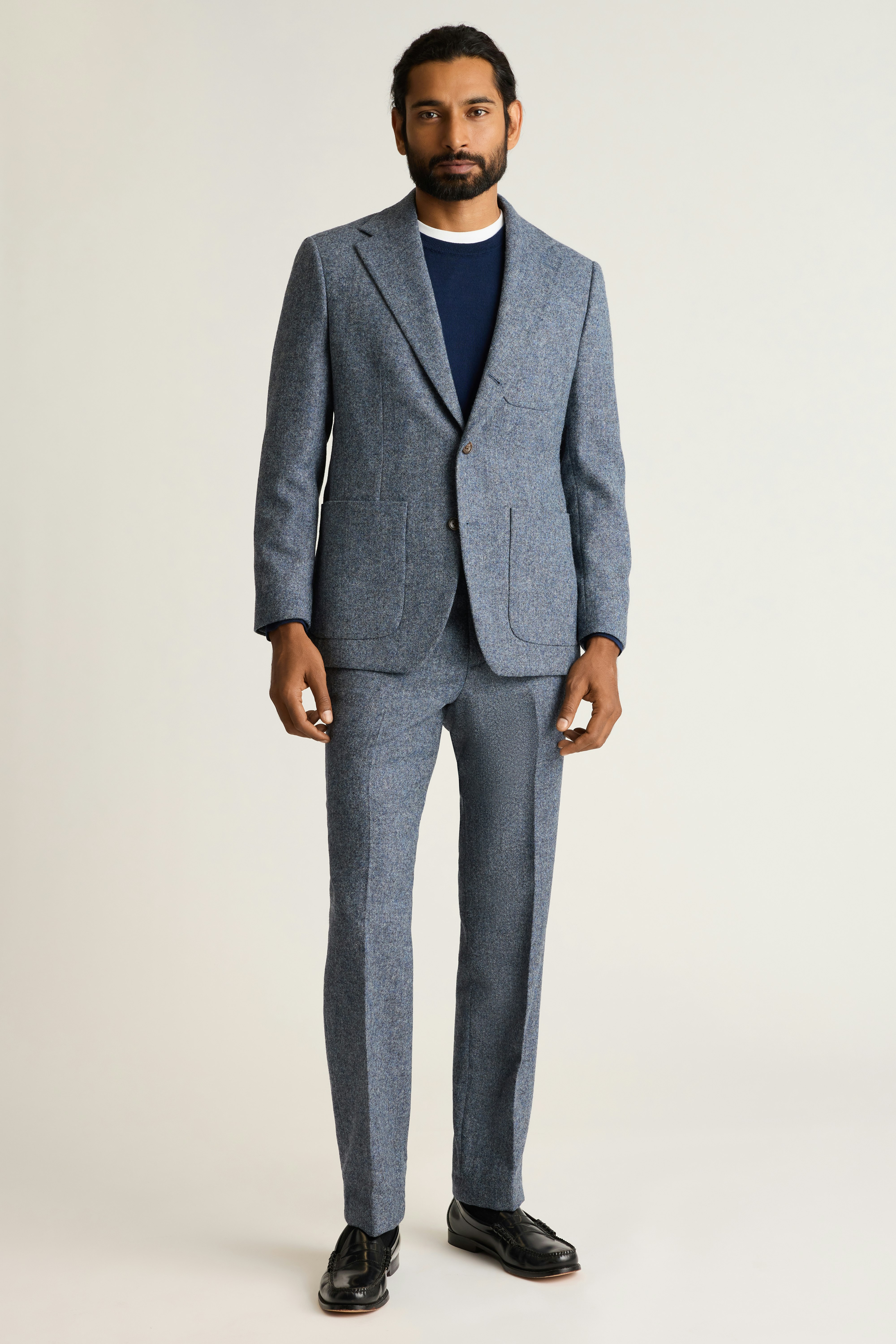 Jetsetter British Tweed Blazer stormy seas