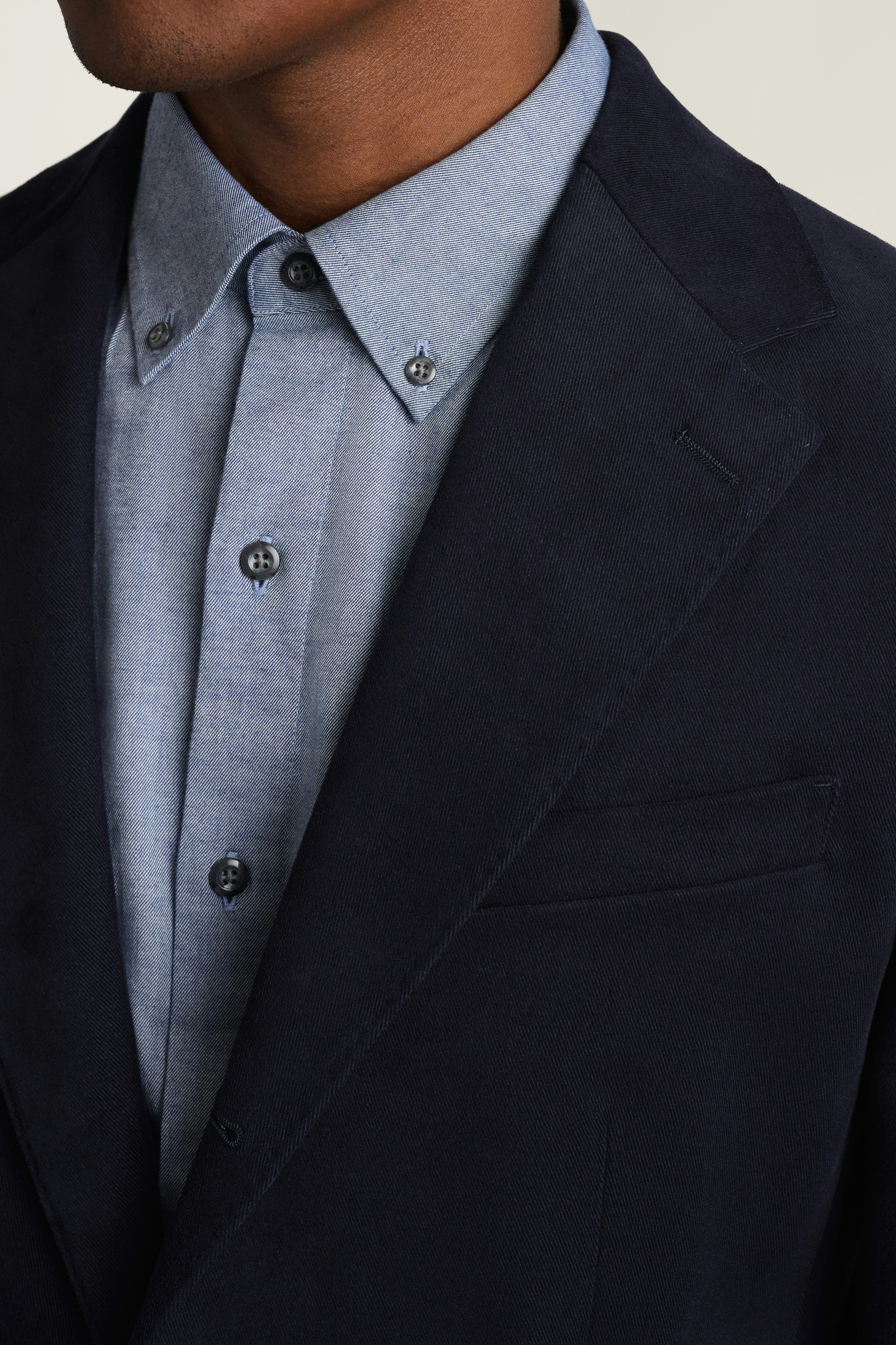Jetsetter Italian Brushed Cotton Blazer dark navy blue