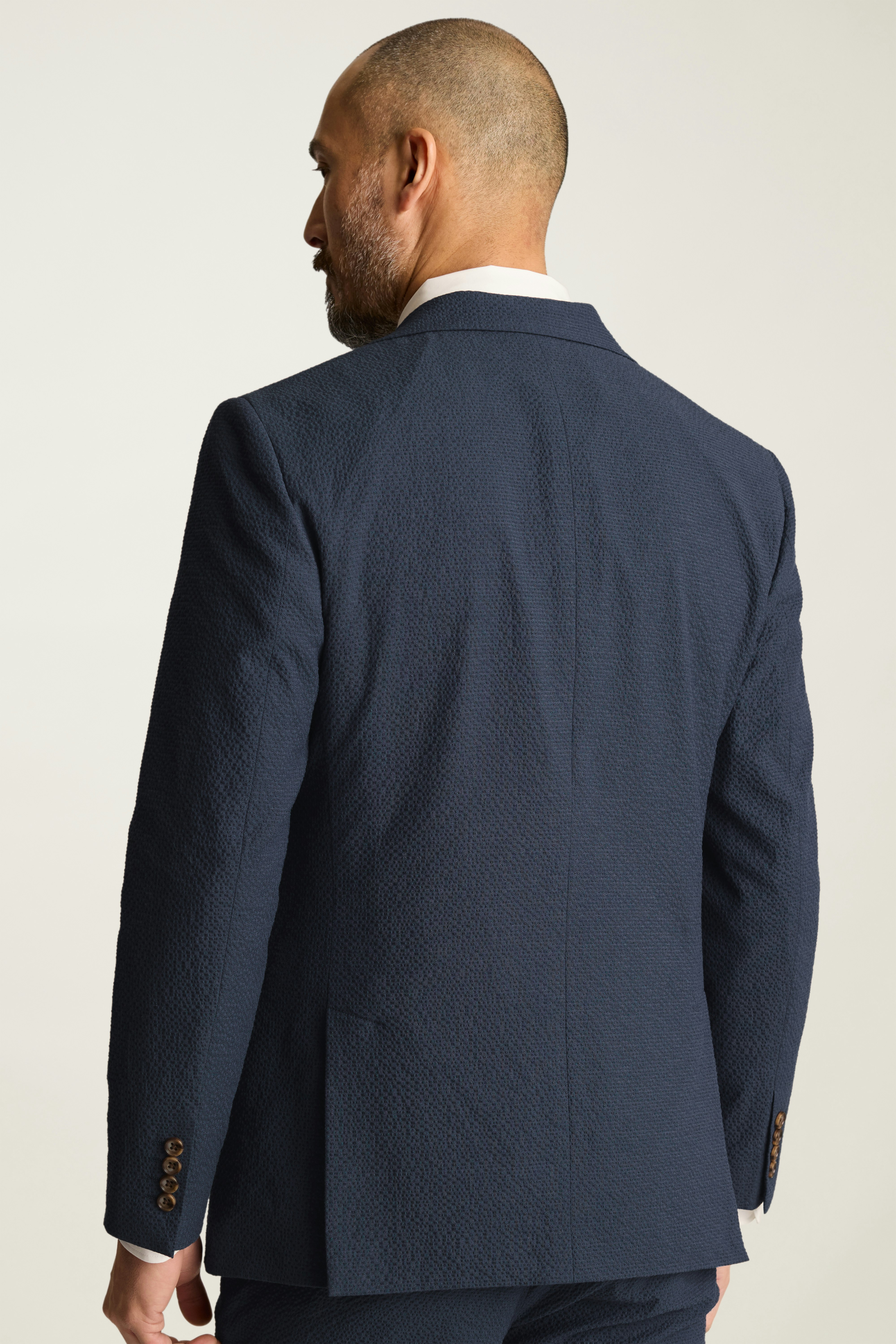 Jetsetter Italian Seersucker Blazer light navy seersucker