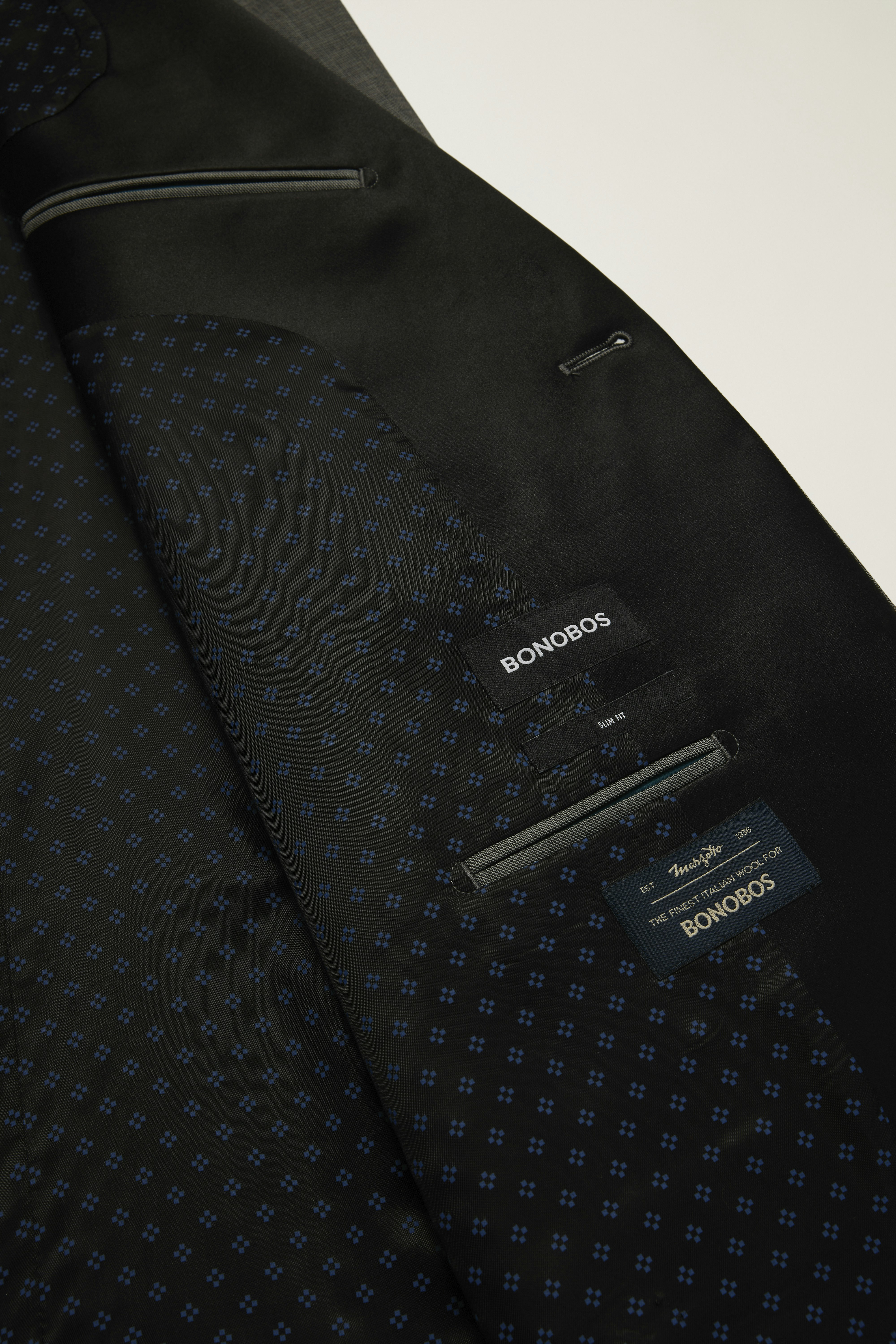 Shawl Collar Tuxedo Jacket grey sharkskin
